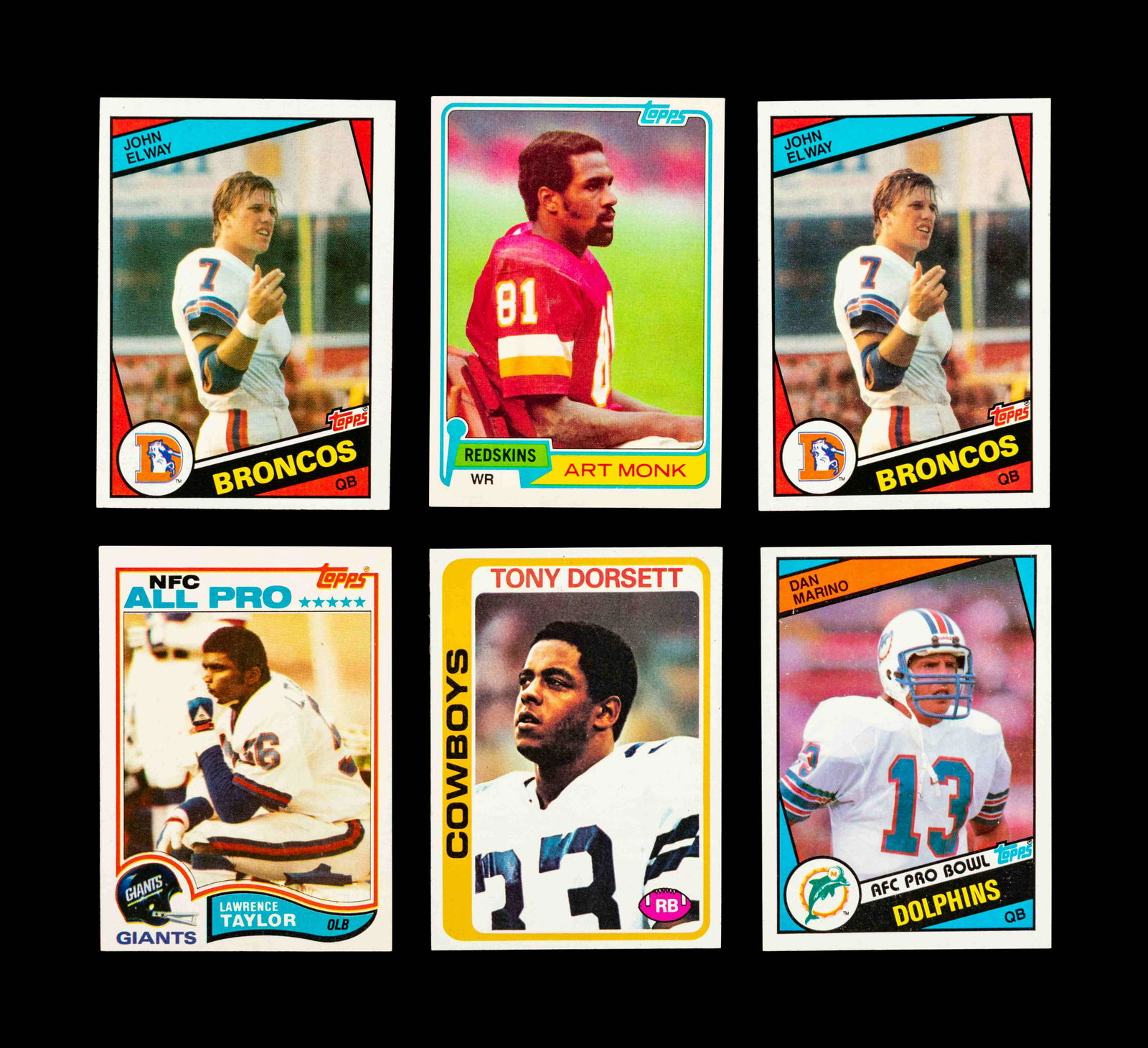 A Group of Six Topps Football Hall of Fame Rookie Cards (1 of 13)