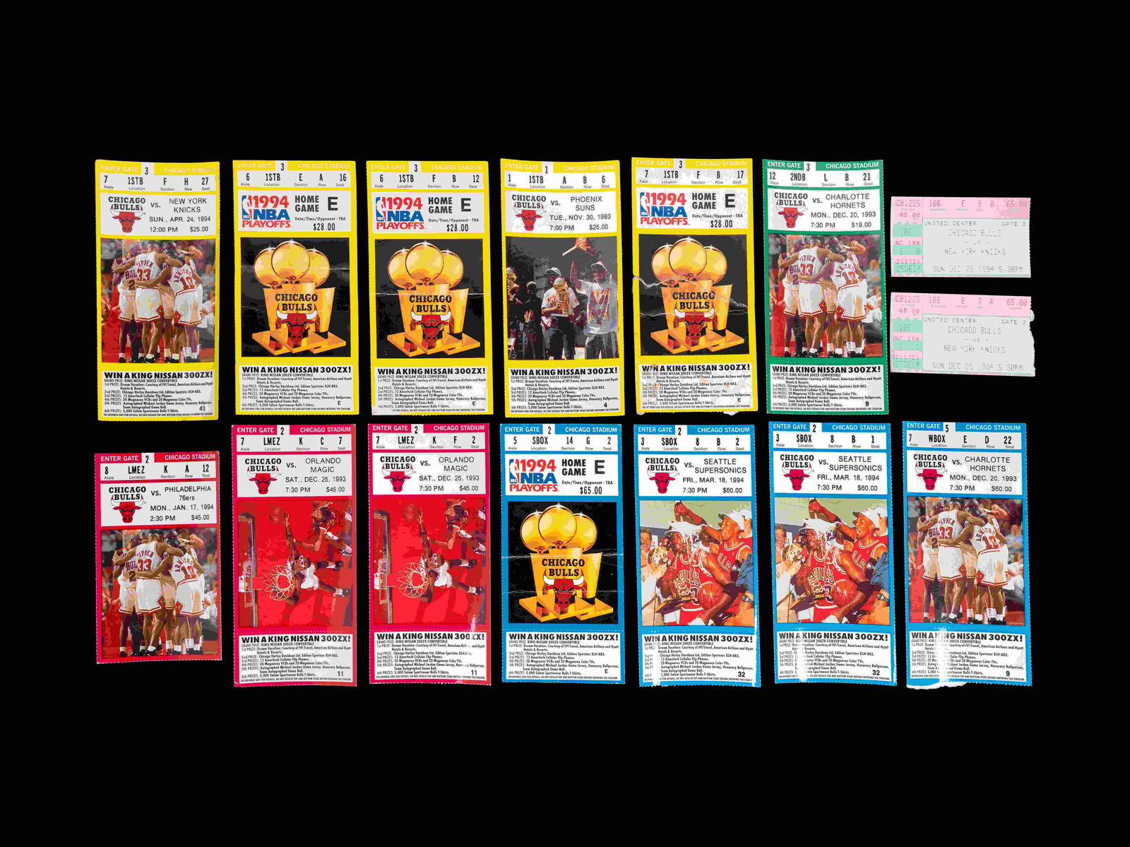 A Collection of 14 1993-94 Chicago Bulls Regular Season (1 of 2)