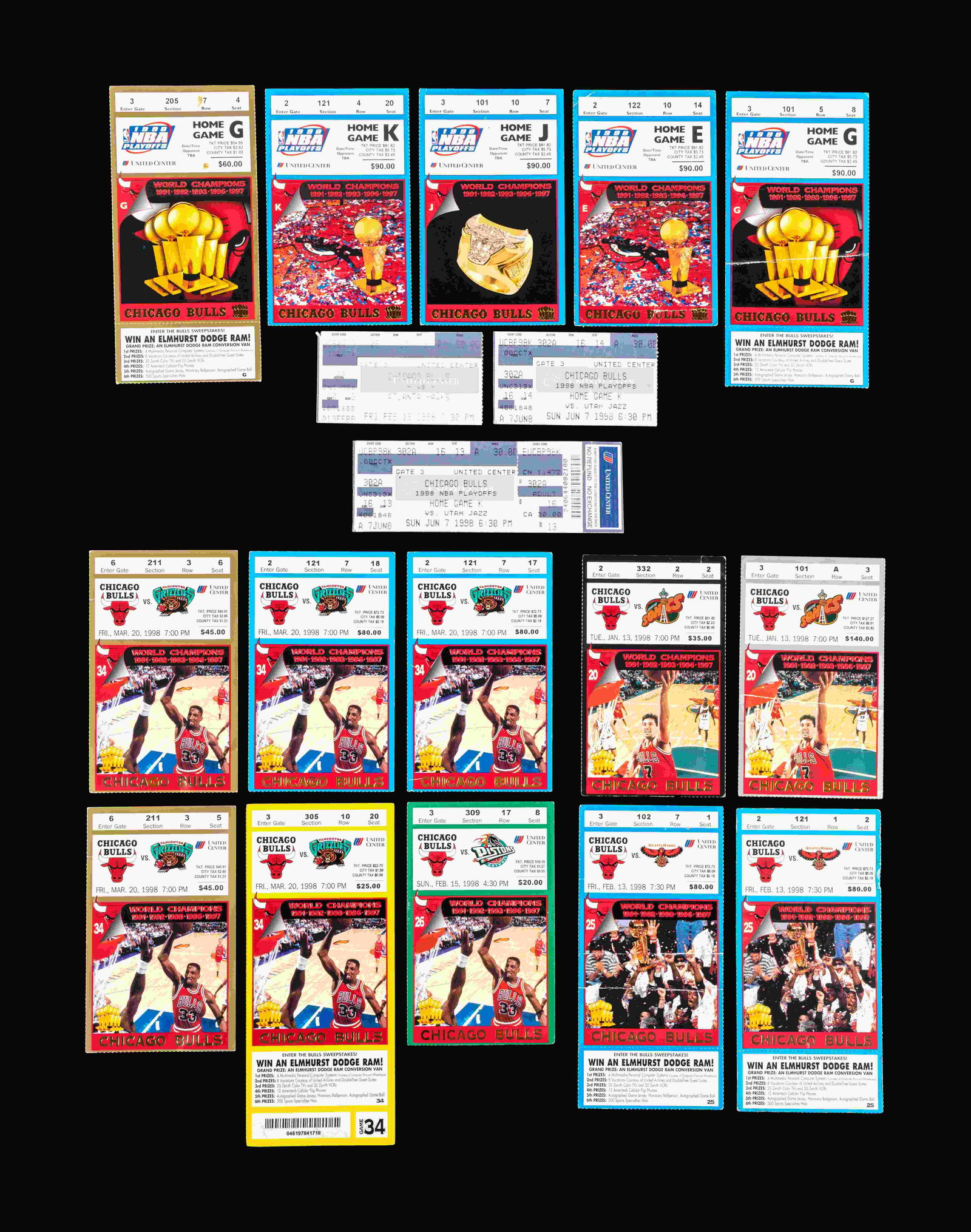 A Collection of 18 Chicago Bulls Michael Jordan Last (1 of 11)