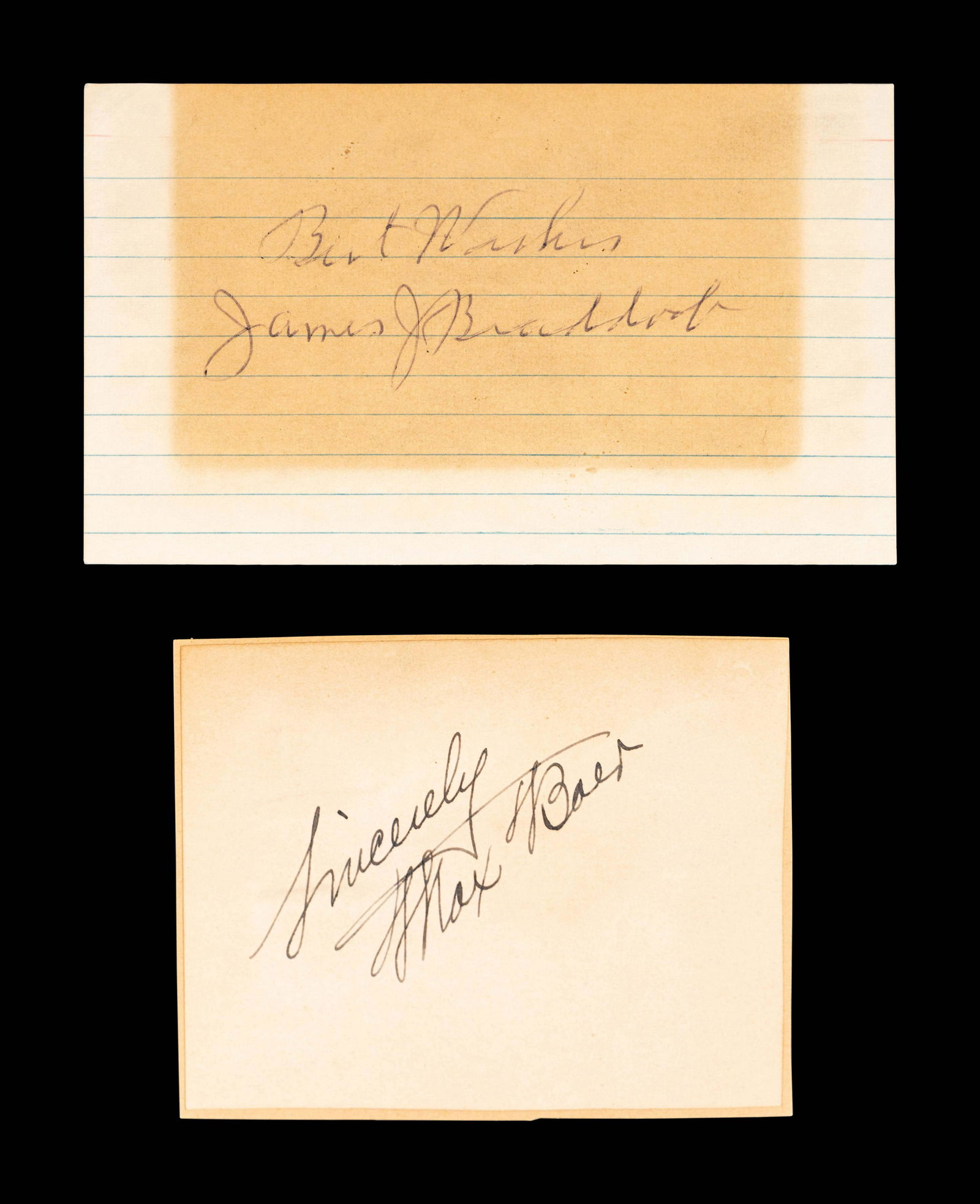 A Group of James J Braddock and Max Baer Signed (1 of 2)