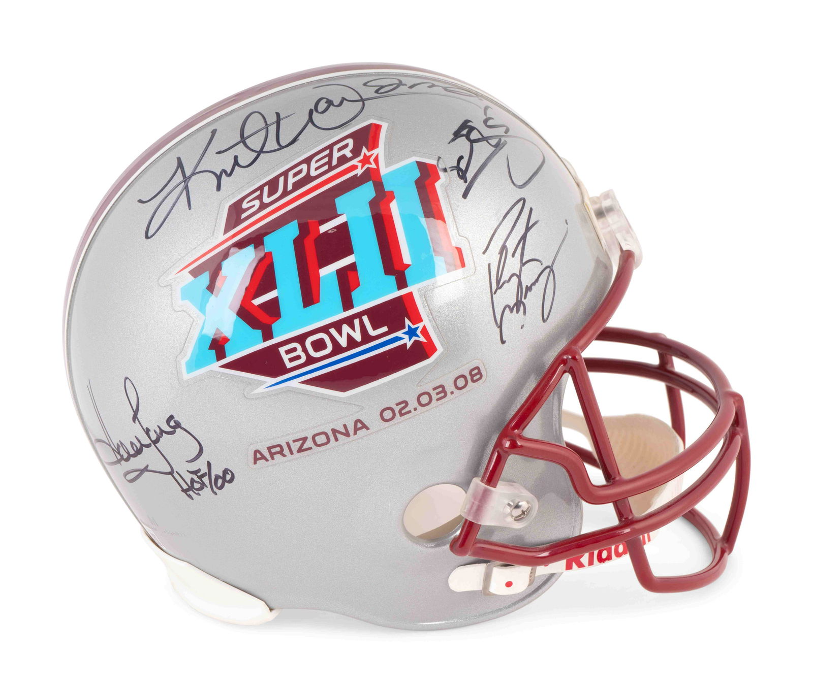 A Super Bowl XLVI 2008 Multi Signed Helmet Including (1 of 5)
