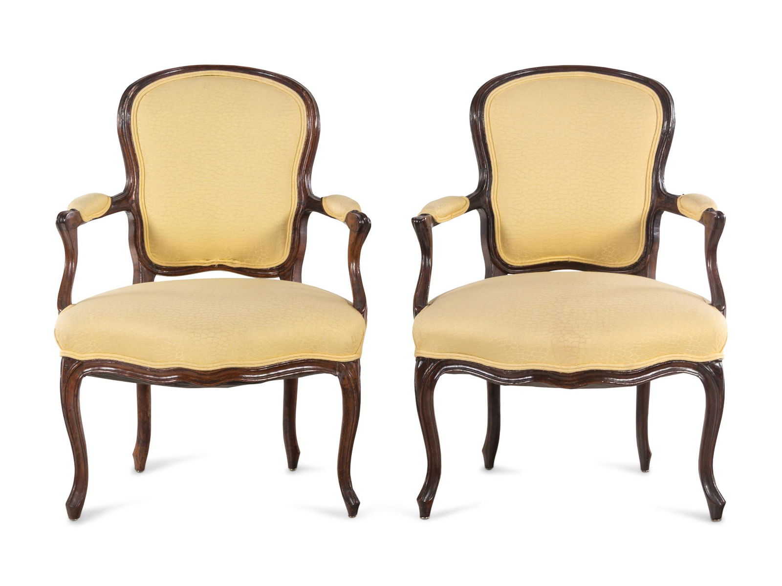 A Pair of Louis XV Beechwood or Walnut Fauteuils (1 of 1)