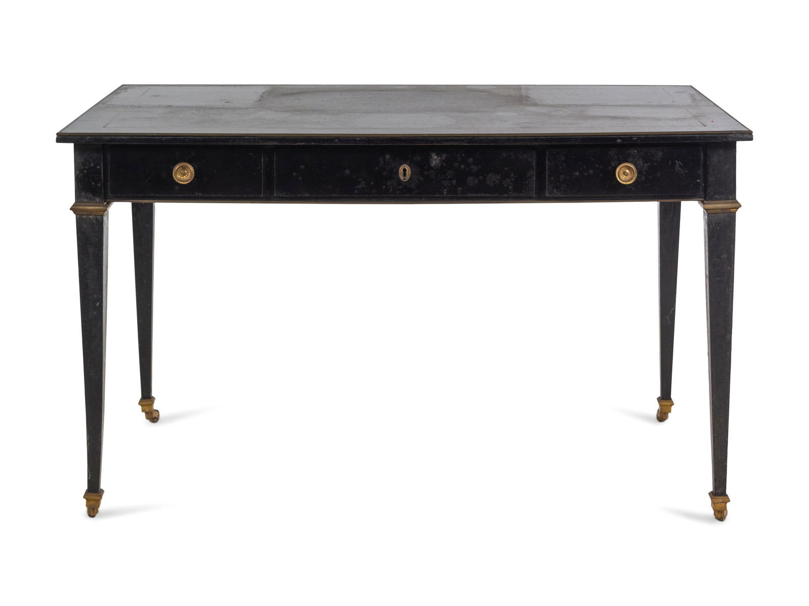 An Italian Brass Inlaid Ebonized Writing Table (1 of 5)