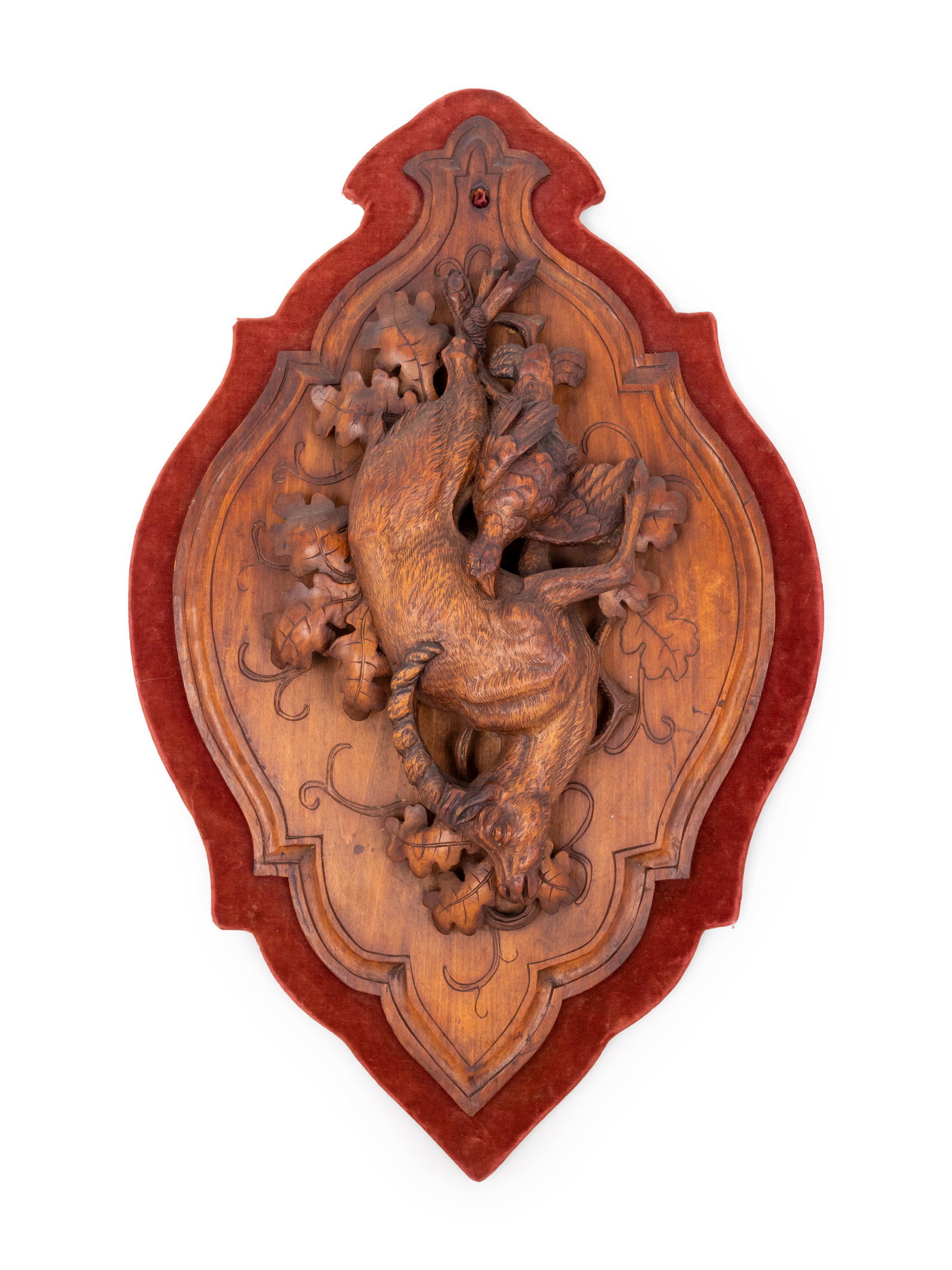 A Black Forest Carved Game Plaque (1 of 3)