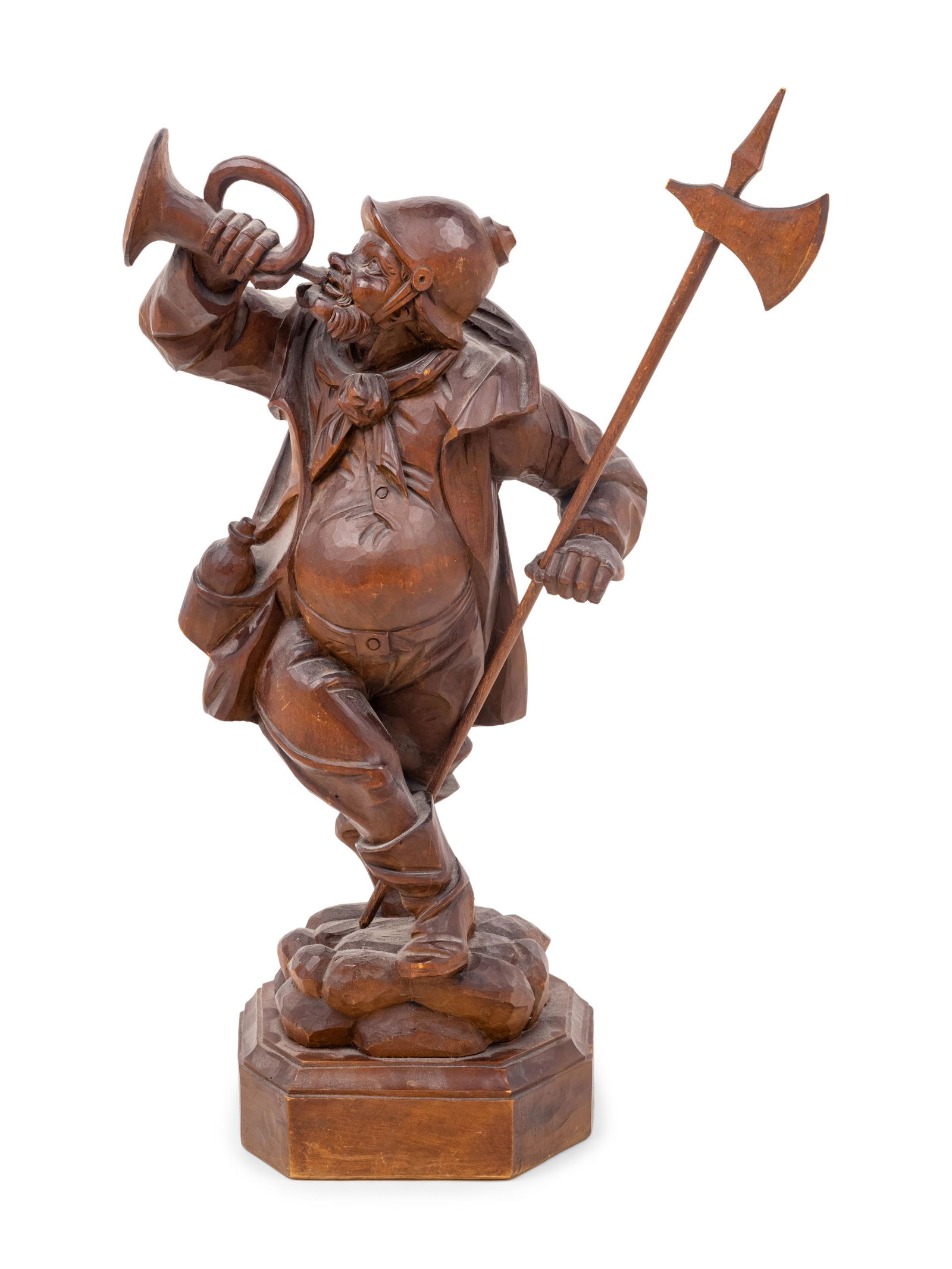 A Black Forest Carved Night Watchman Figure (1 of 4)