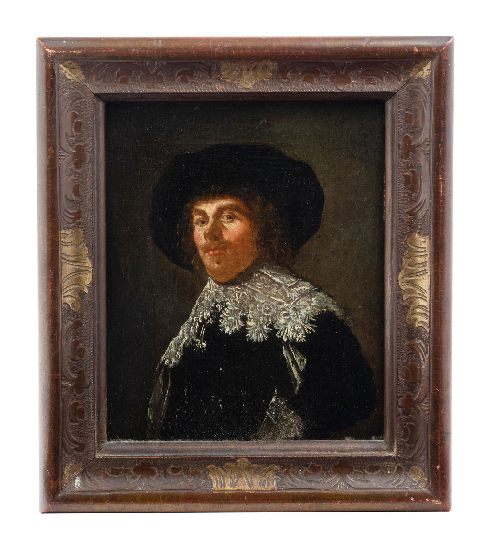 Manner of Frans Hals, 18th/19th Century: Manner of Frans Hals, 18th/19th Century Portrait of a Man oil on board 9 1/4 x 7 1/2 inches. Property from the European Family Collection of a Pharmaceutical Executive and Venture Capitalist Provenanc