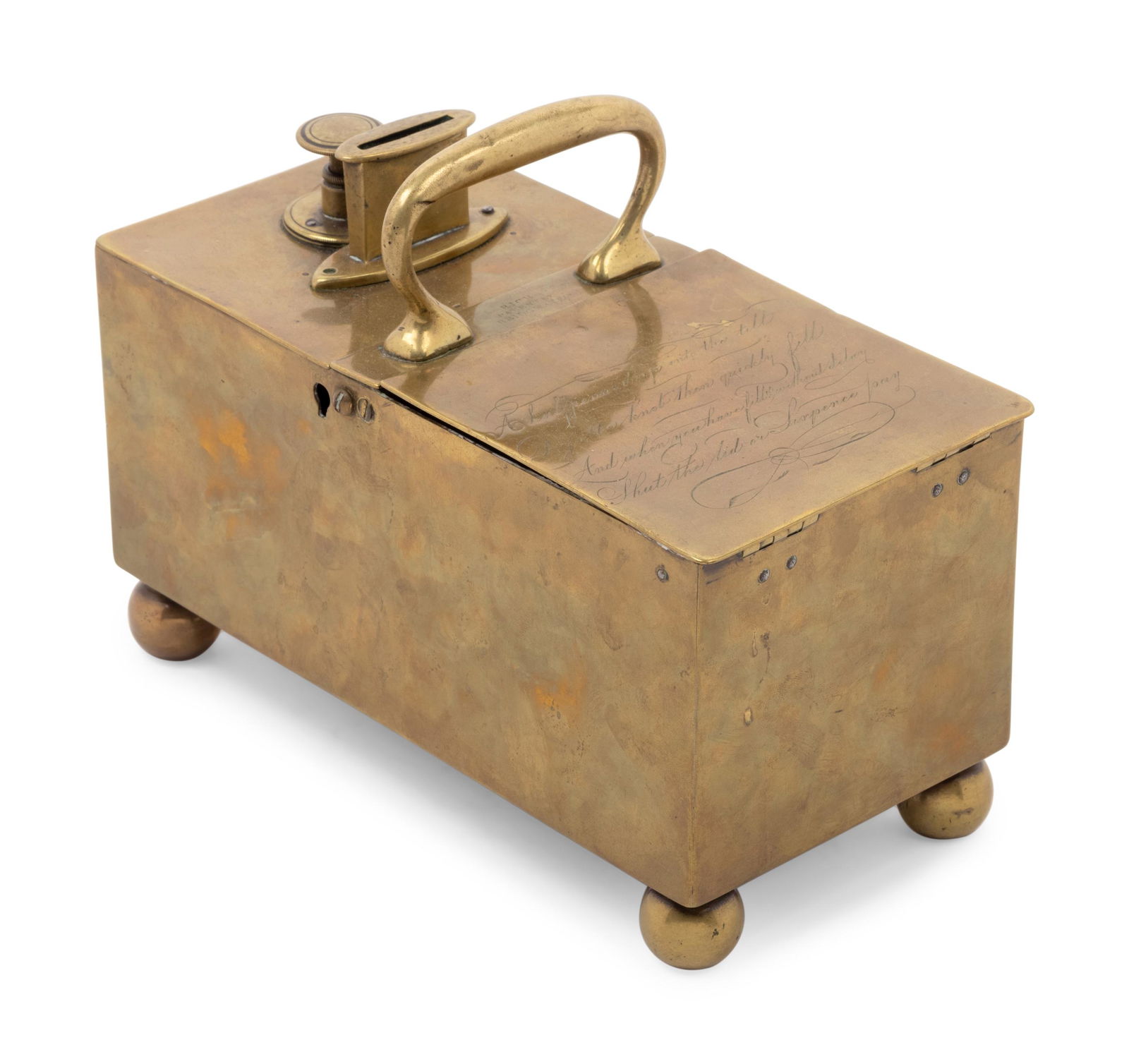 An English Brass 'Honor' Tobacco Box (1 of 6)