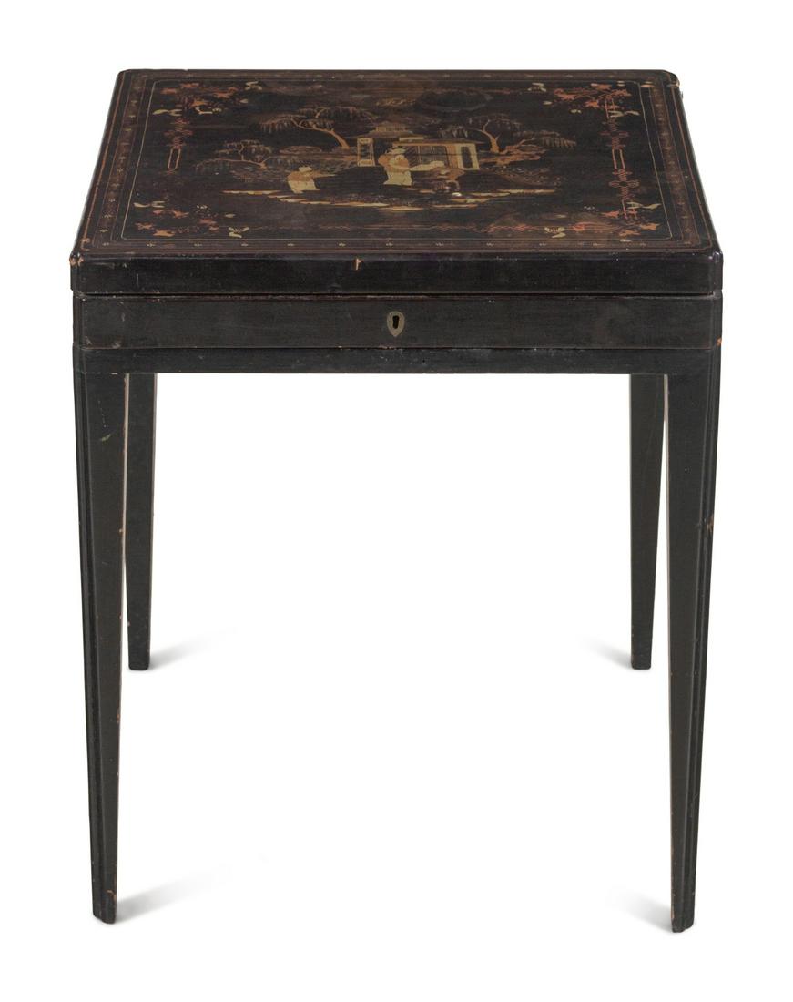 A Chinese Export Lacquered Box on a Later Stand (1 of 6)