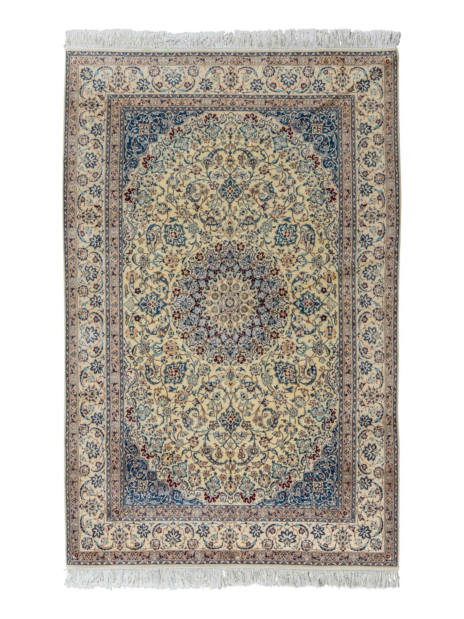 A Nain Silk and Wool Blend Rug (1 of 4)