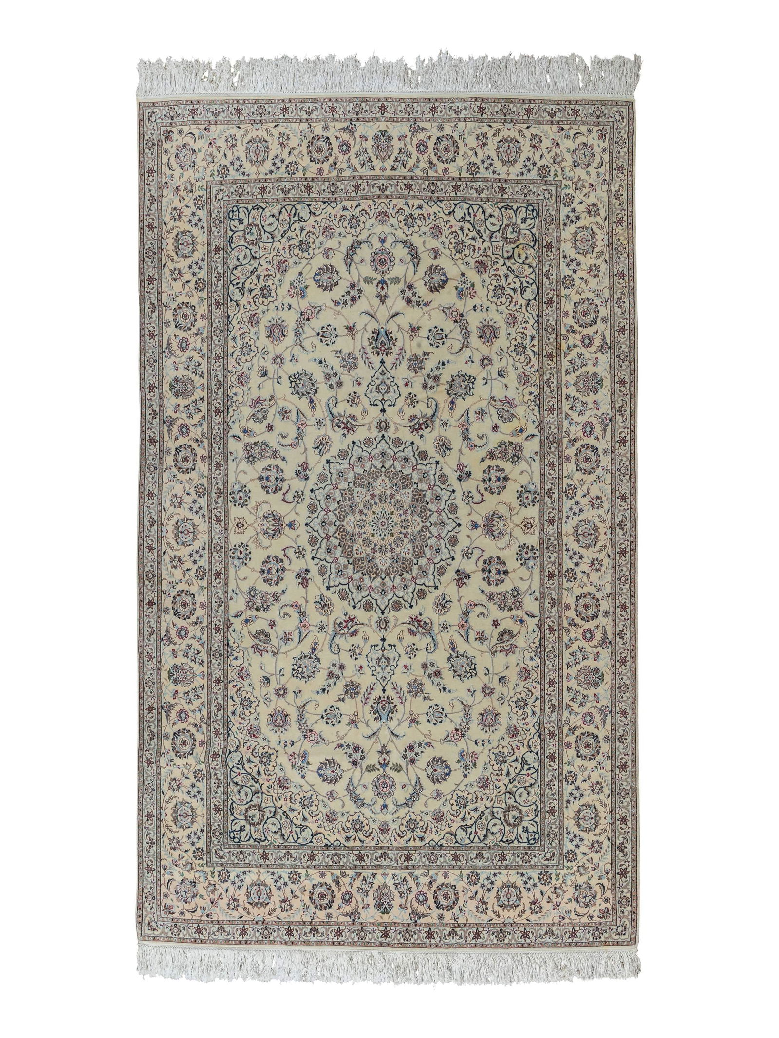 A Nain Silk and Wool Blend Rug (1 of 4)