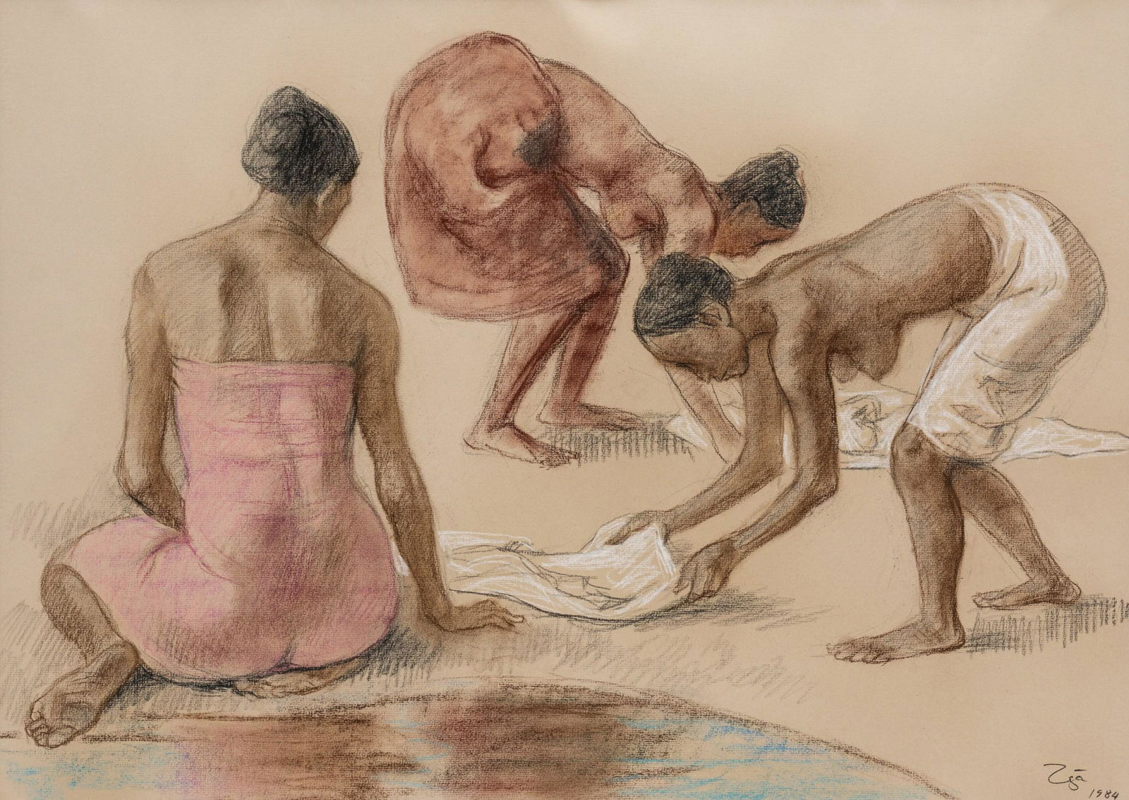 Francisco Zuniga (Mexican, 1912-1998) untitled, three (1 of 3)