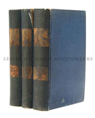 (OCCULT) CAILLET, ALBERT L. Manuel bibliographique des : (OCCULT) CAILLET, ALBERT L. Manuel bibliographique des sciences psychiques ou occultes. Paris: Lucien Dorbon, 1912. 3 vols. 8vo, original blue cloth-backed boards, lacking wrappers. First edition. Wea
