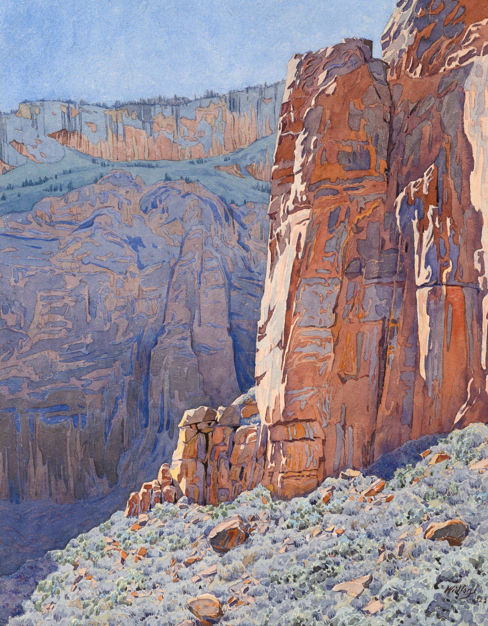 Gunnar Mauritz Widforss (American, 1879-1934) Canyon (1 of 5)