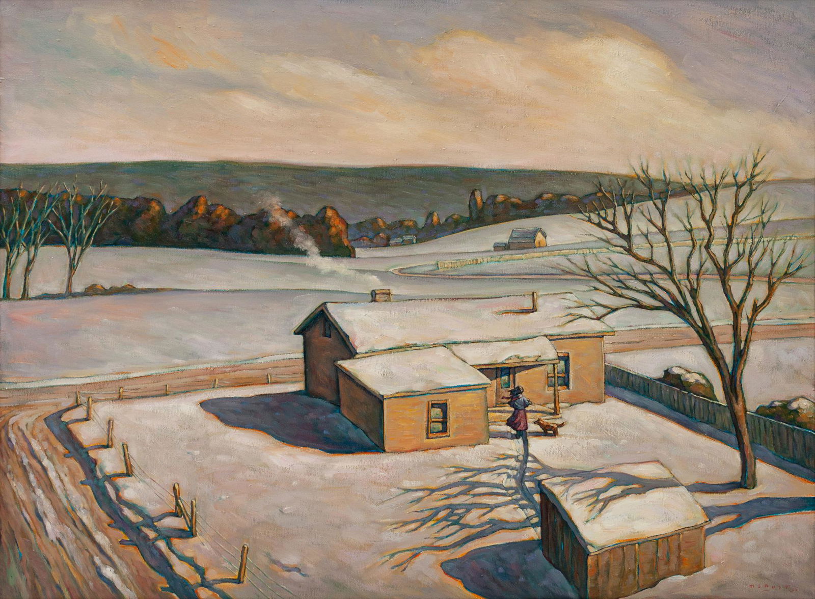 Howard Post (American, b. 1948) The Woodshed: Howard Post (American, b. 1948) The Woodshed oil on cavas signedH.E. Post (lower right) 30 x 40 inches