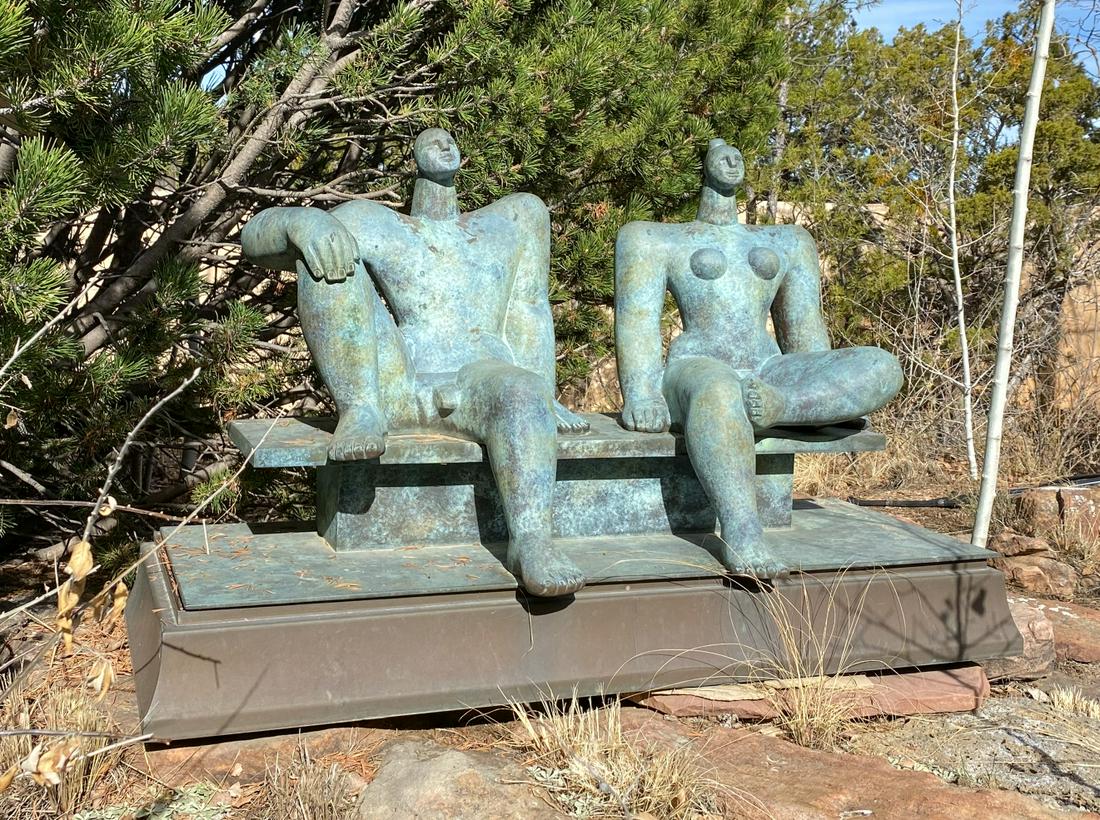 Catherine Lorain (American, b. 1941) Nude Bathers: Catherine Lorain (American, b. 1941) Nude Bathers patinated bronze height 25 1/2 x width 48 x depth 18 inches Property from the Estate of Patricia Ann Black Smyth, Santa Fe, New Mexico, Sold to Benefi