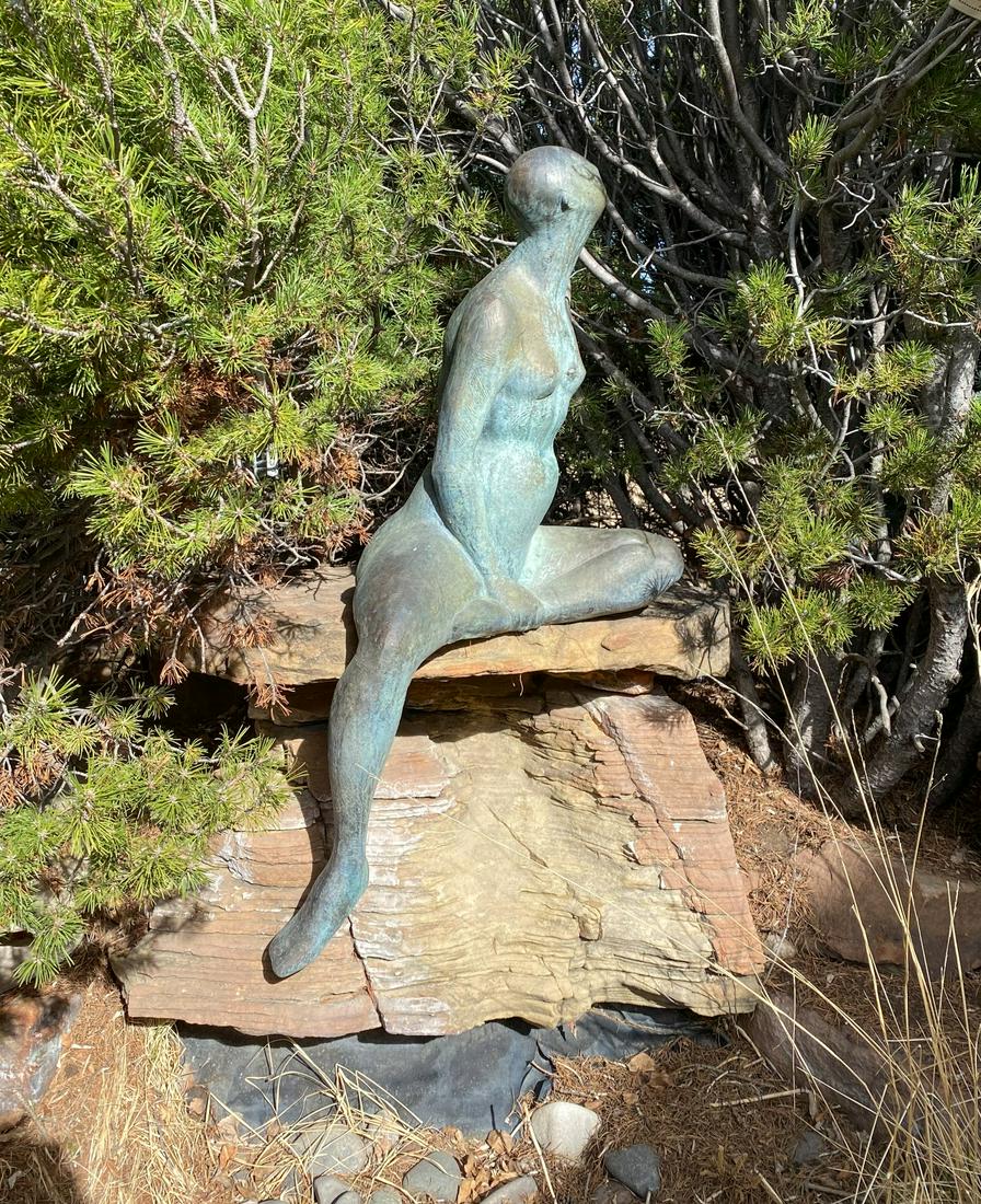 Curt Brill (American, b. 1952) Seated Nude: Curt Brill (American, b. 1952) Seated Nude patinated bronze height 53 1/2 x width 30 inches Property from the Estate of Patricia Ann Black Smyth, Santa Fe, New Mexico, Sold to Benefit Berea College, B
