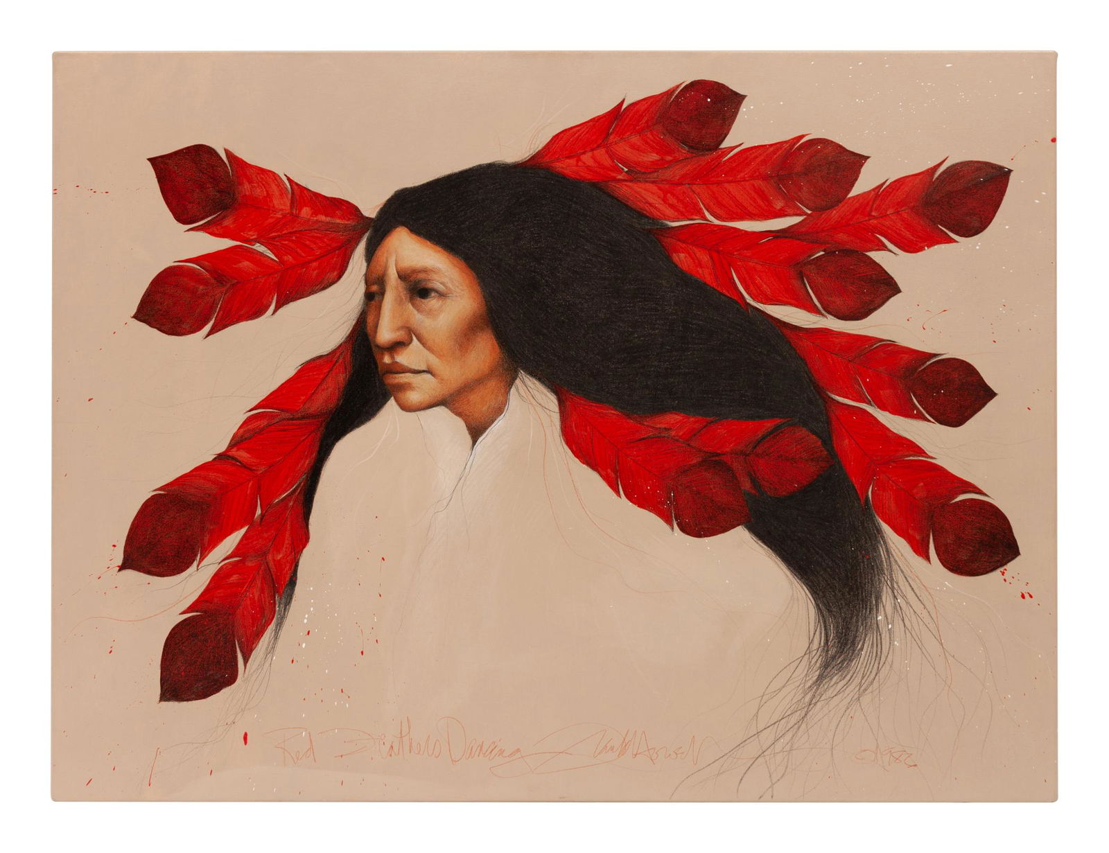 Frank Howell (American, 1937-1997) Red Feathers (1 of 4)