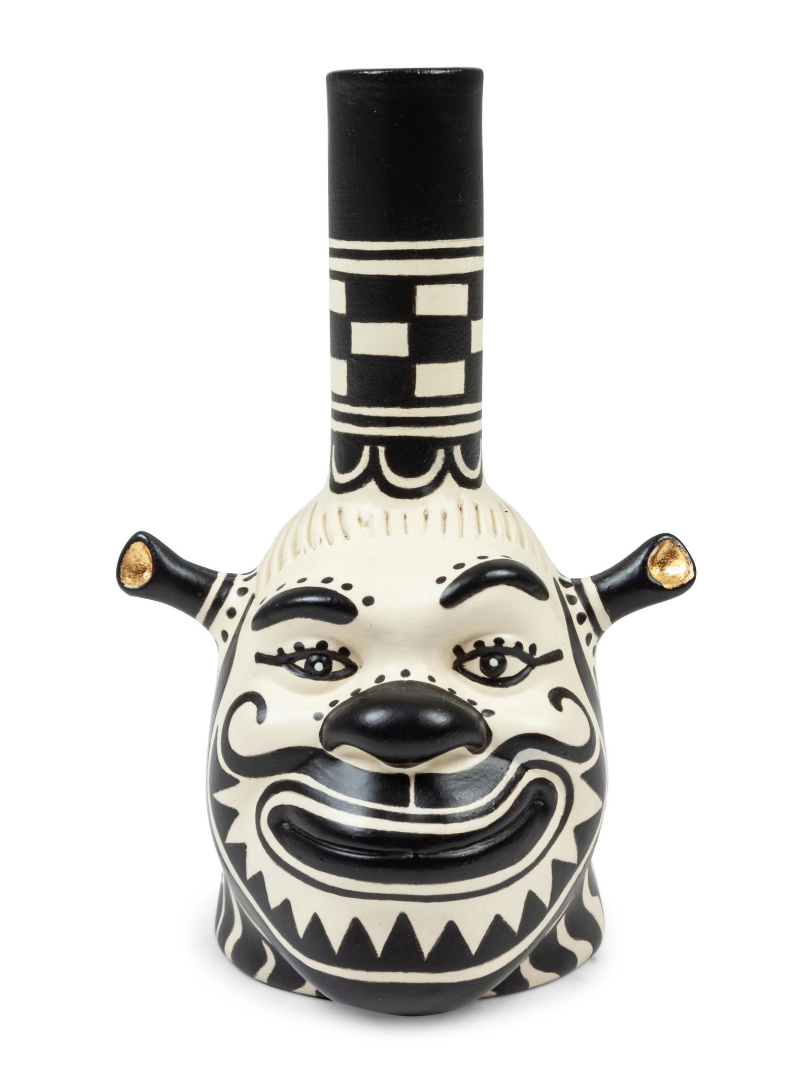 Diego Romero (Cochiti, b. 1964) Pottery Vase,Shrek (1 of 4)