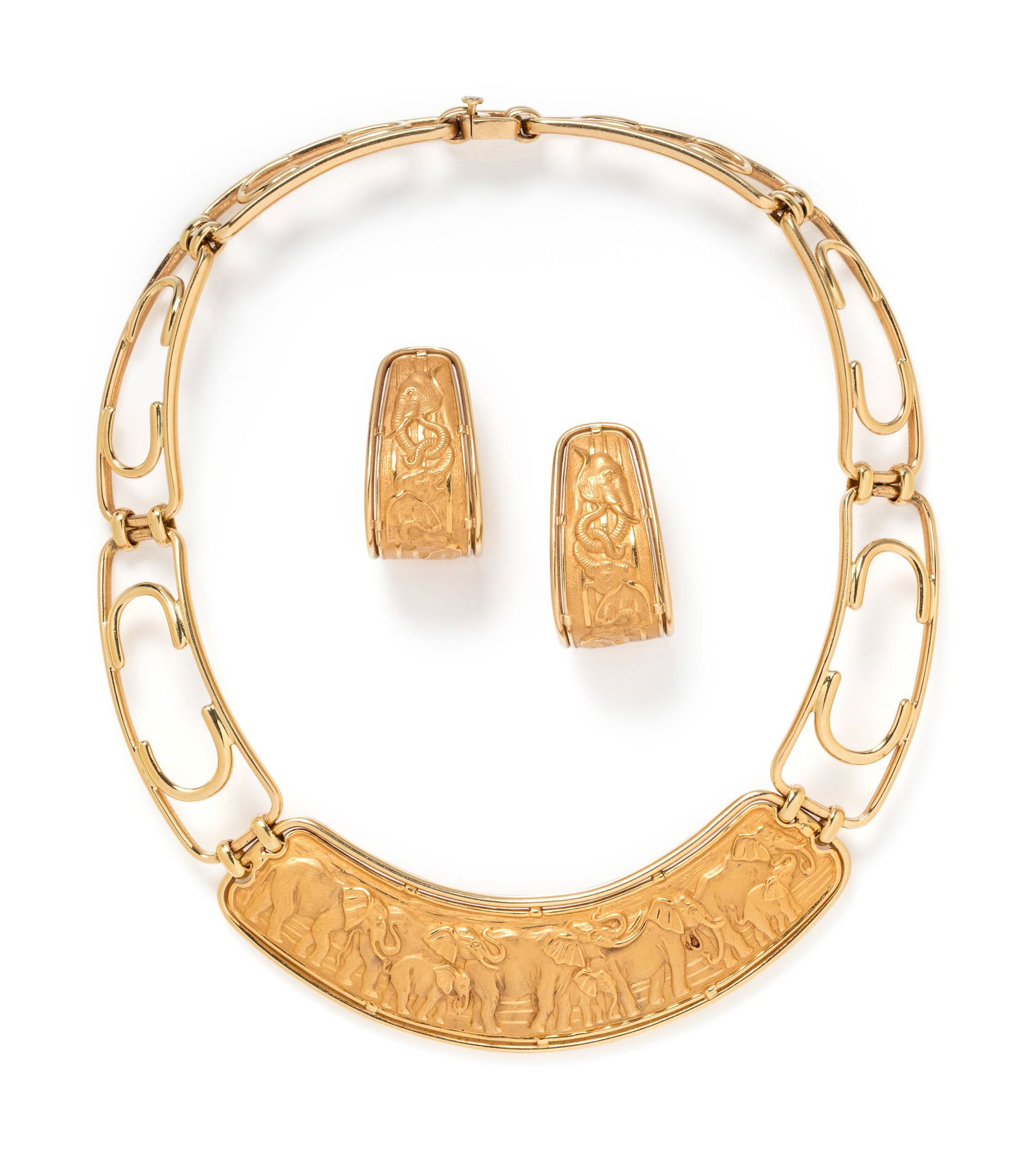 CARRERA Y CARRERA, YELLOW GOLD ELEPHANT MOTIF SET (1 of 3)