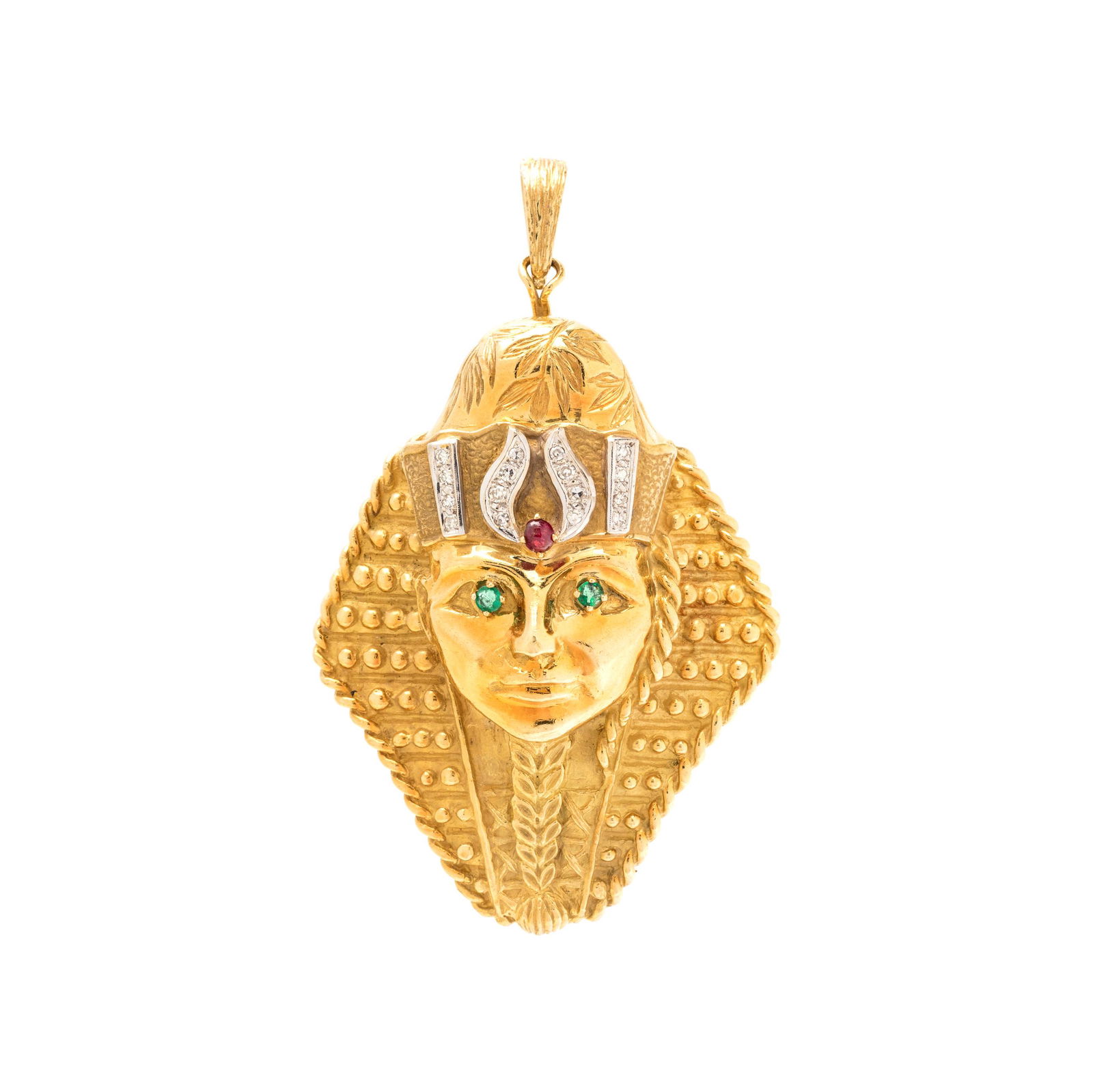 YELLOW GOLD, DIAMOND AND GEMSTONE PHARAOH (1 of 2)