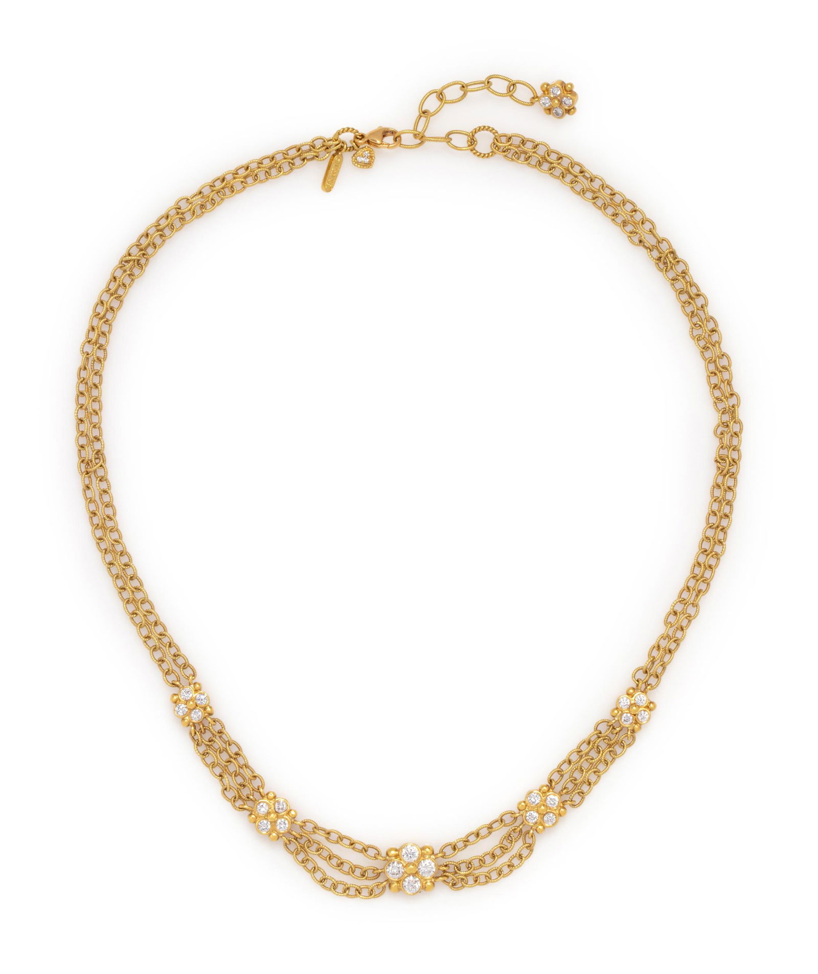 STAMBOLIAN, YELLOW GOLD AND DIAMOND NECKLACE (1 of 2)