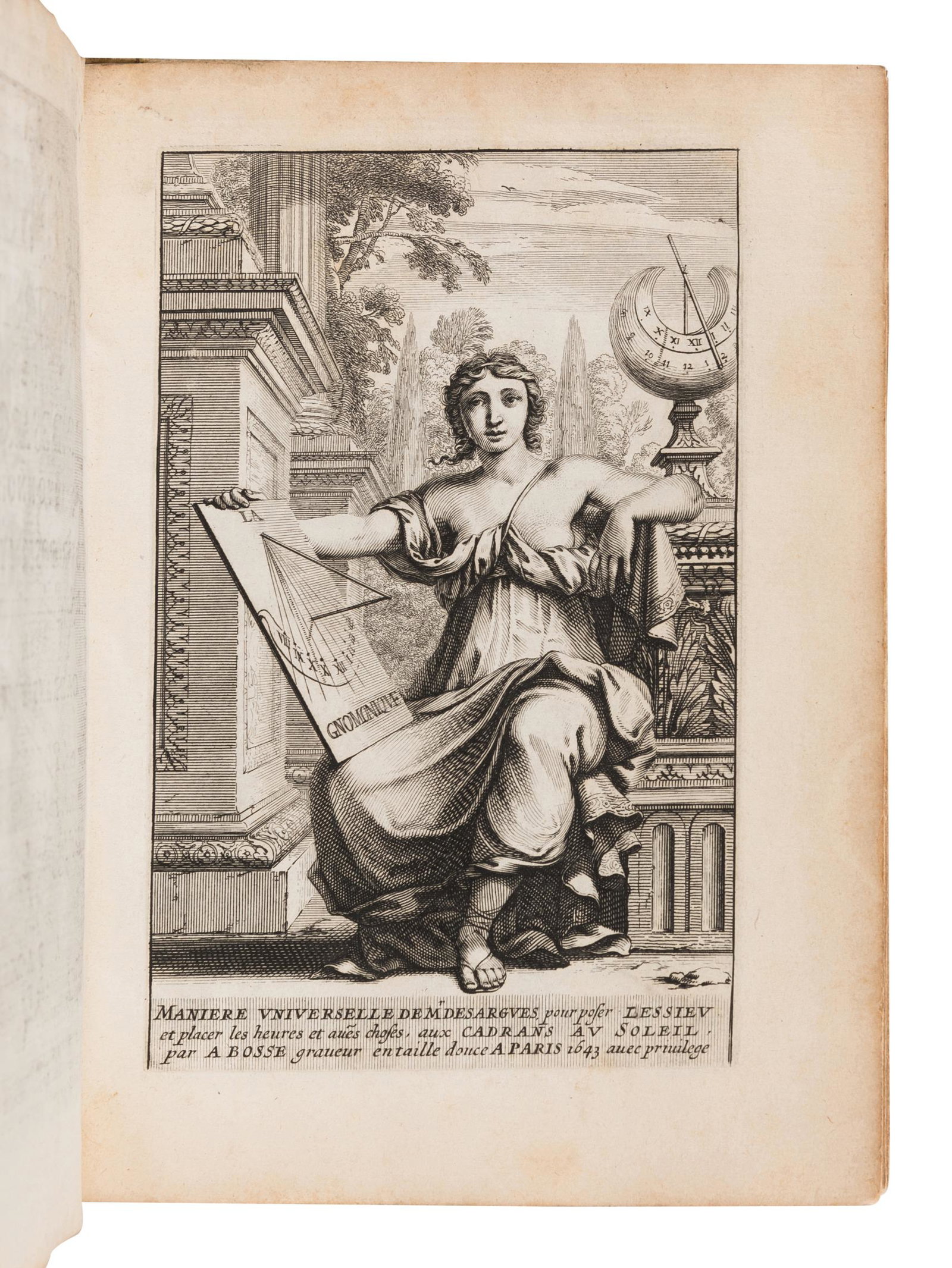BOSSE, Abraham (1604-1676), artist and engraver. Girard: BOSSE, Abraham (1604-1676), artist and engraver. Girard DESARGUES (1591-1661). La Maniere Universelle de Mr. Desargues Lyonnois, Pour Poser L'essieu, & placer les heures & autres choses aux Cad