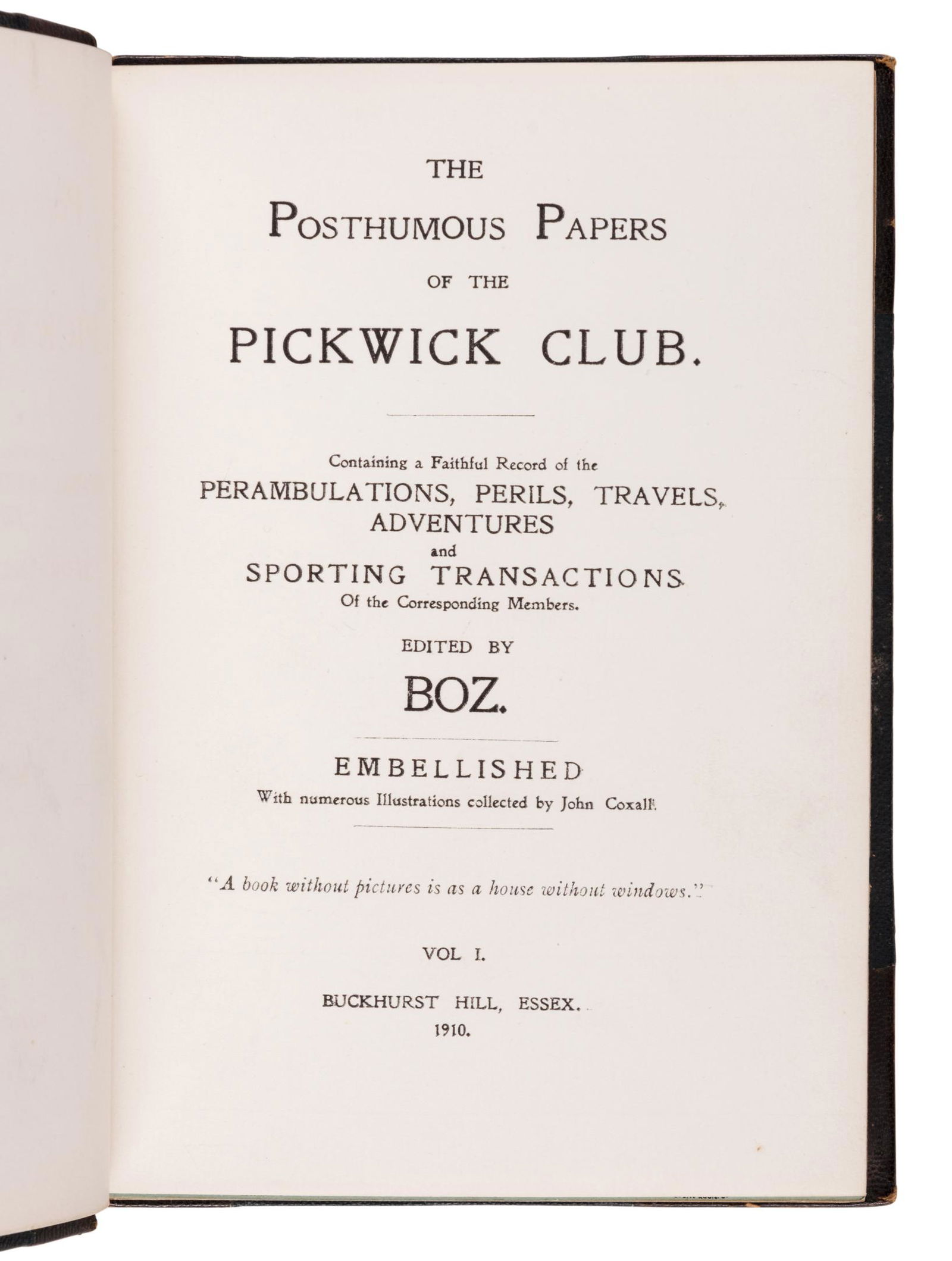 DICKENS, Charles (1812-1870).  The Posthumous (1 of 3)