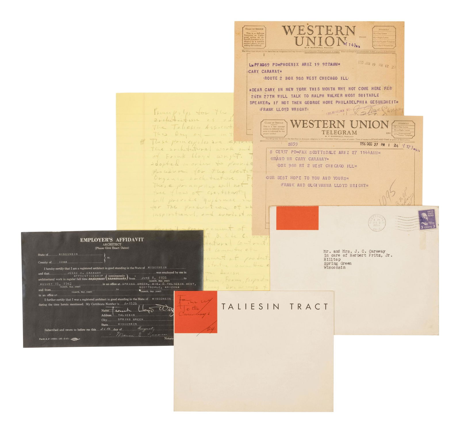 [FRANK LLOYD WRIGHT] -- [THE TALIESIN FELLOWSHIP]. A (1 of 1)