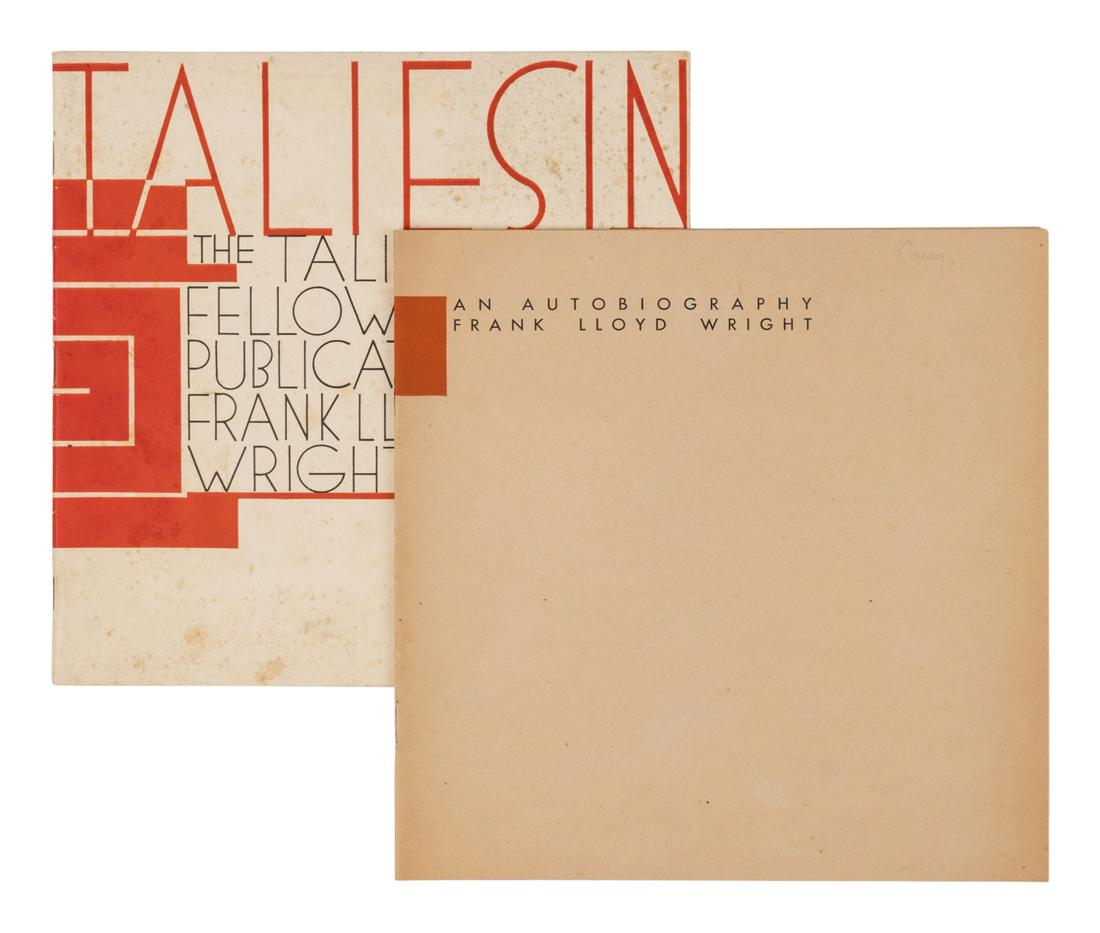 [FRANK LLOYD WRIGHT]. Two pamphlets about Wright and (1 of 1)