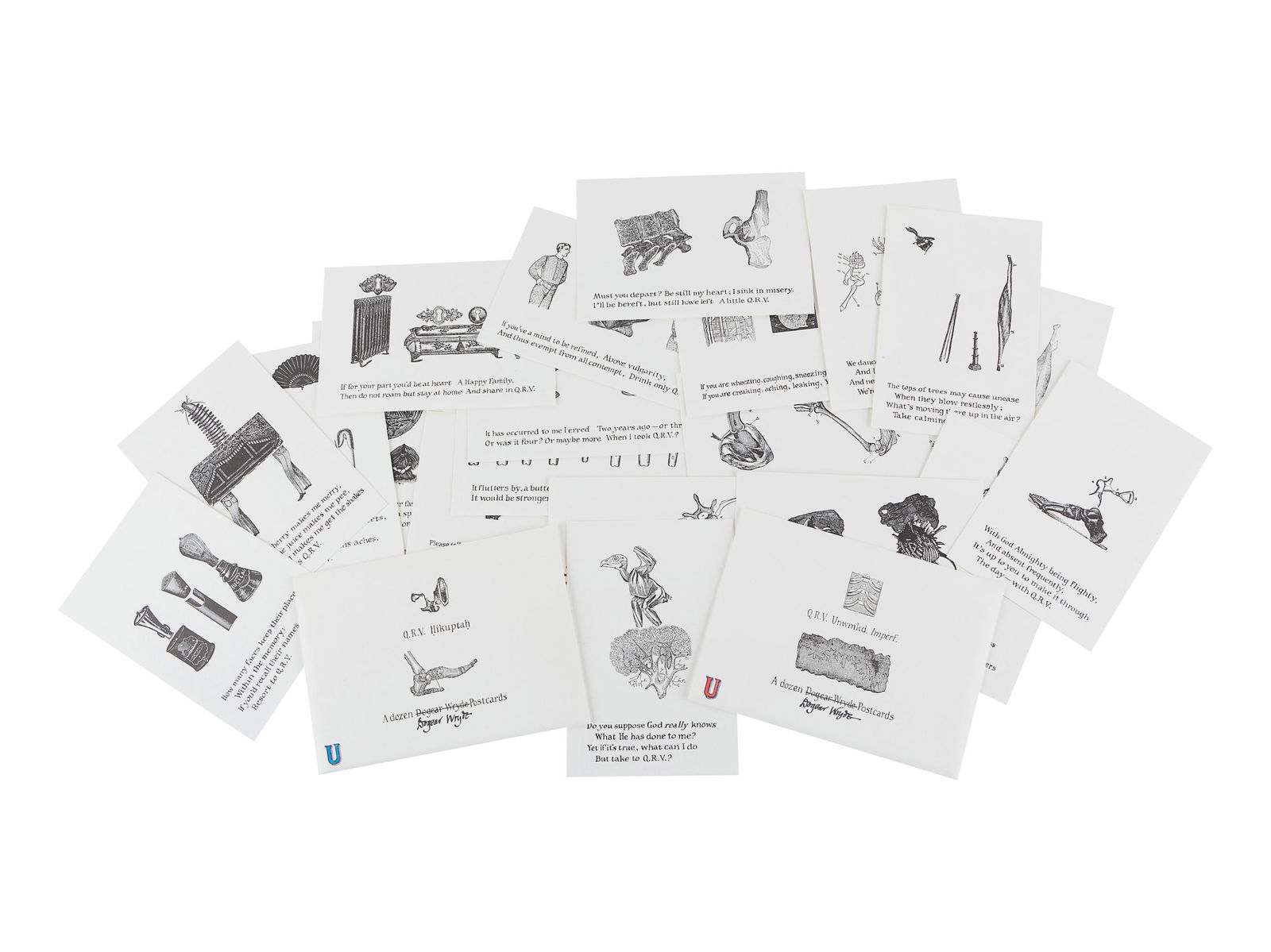 GOREY, Edward (1925-2000). Dogear Wryde Postcards. Q. (1 of 8)