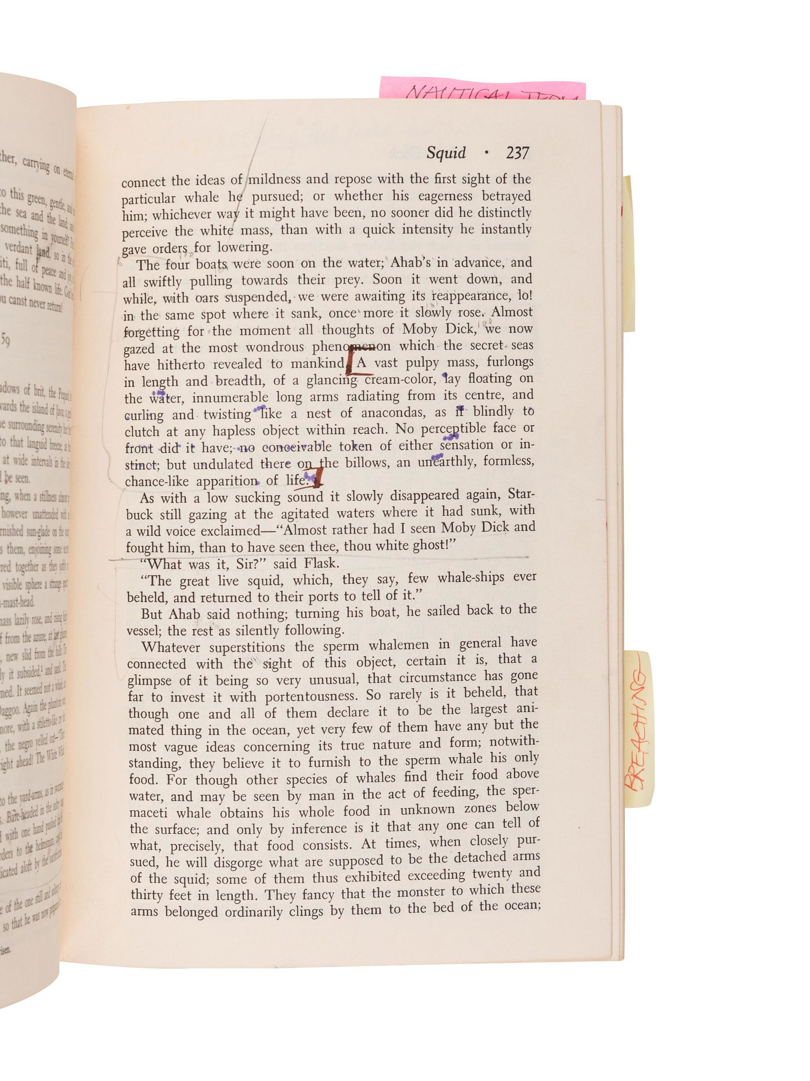 MELVILLE, Herman (1819-1891). Moby-Dick. Edited by: MELVILLE, Herman (1819-1891). Moby-Dick. Edited by Harrison Hayford and Hershel Parker. New York: W. W. Norton & Co., [1967]. 8vo, original wrappers (covers detached, handling wear). Norton Critical E
