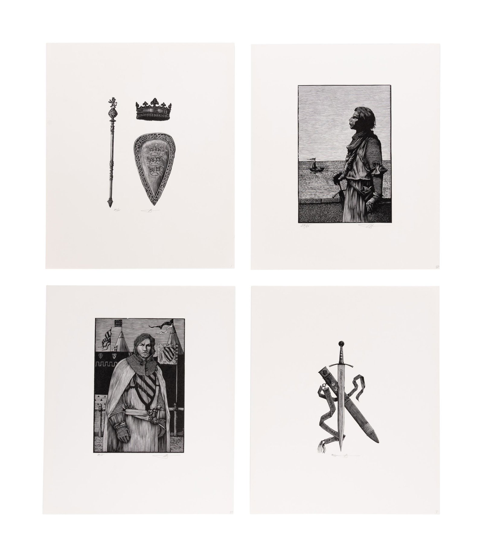 [MOSER, Barry, illustrator].   A suite of plates (1 of 1)