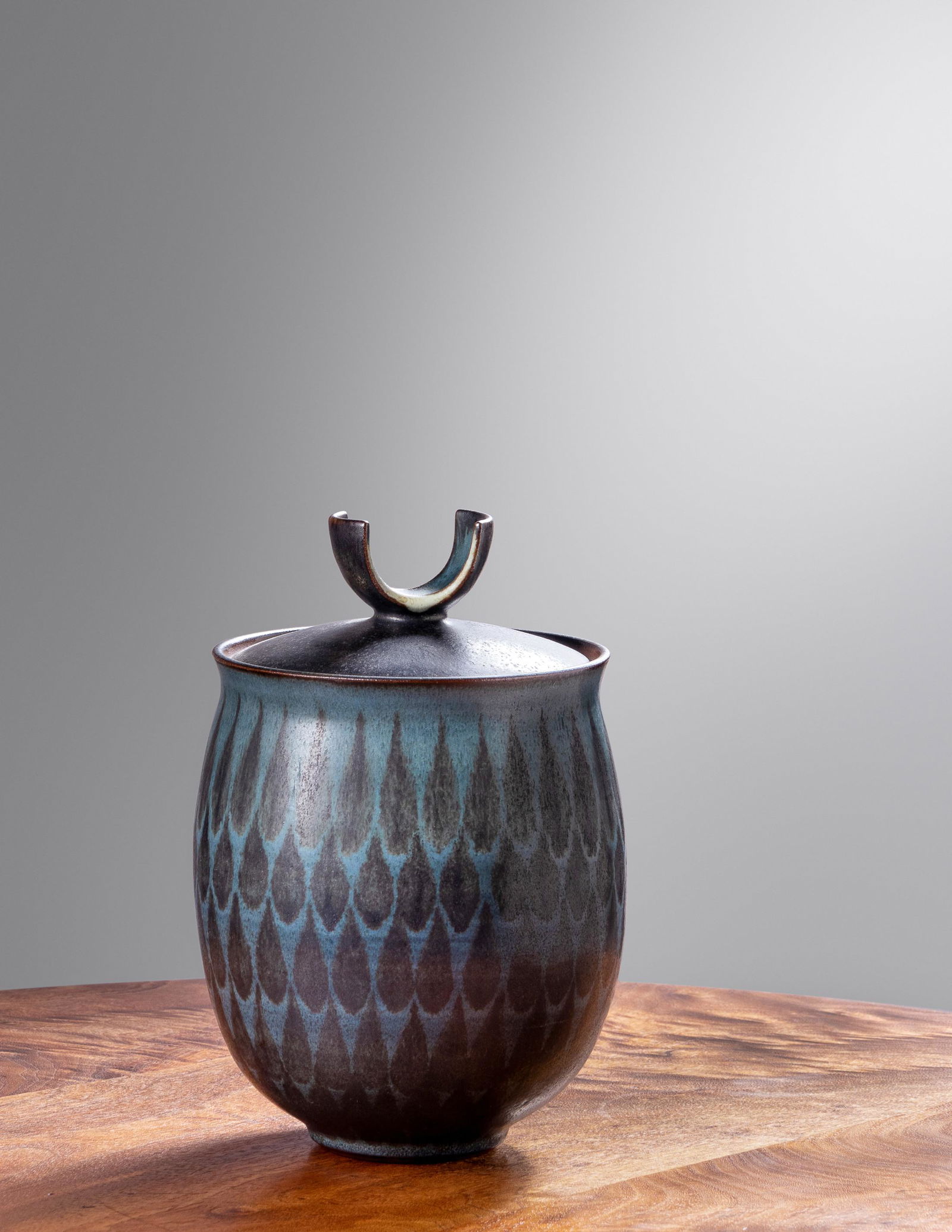 Harrison McIntosh (American, 1914-2016) Lidded Vessel (1 of 2)
