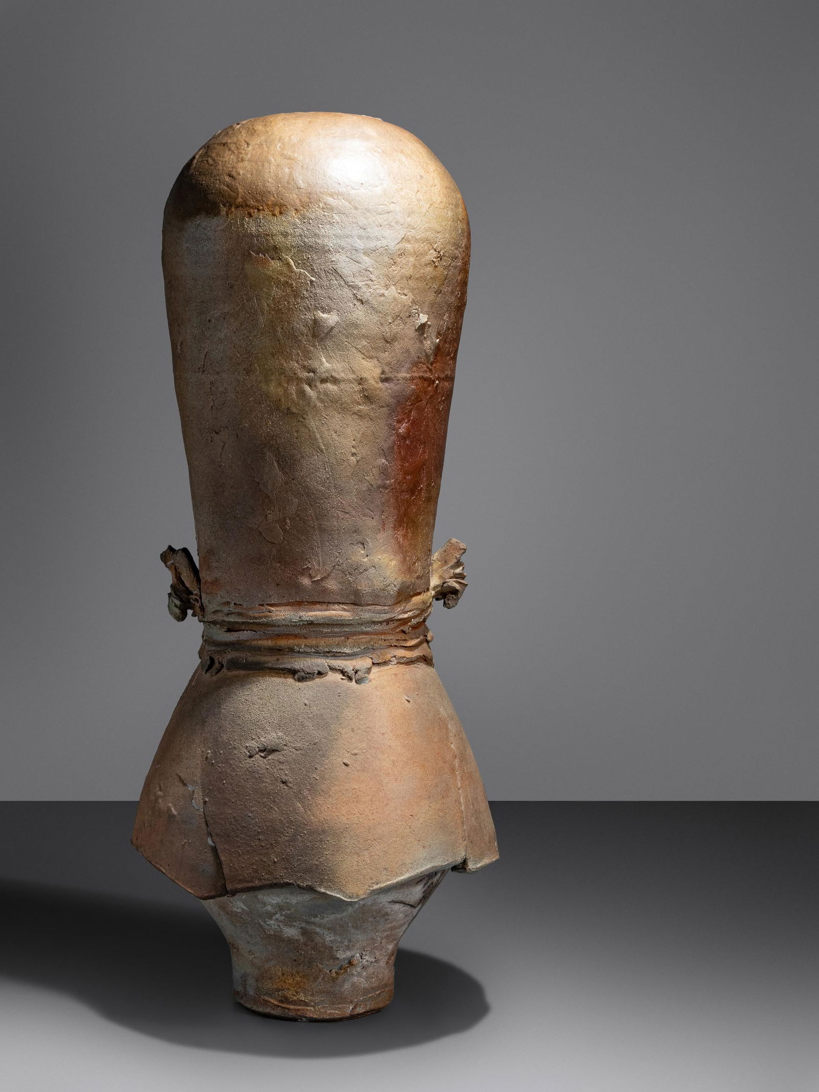 Don Reitz (American, 1929-2014) Monumental Tea-Stack: Don Reitz (American, 1929-2014) Monumental Tea-Stack glazed stoneware H 50 x Dia 20 inches