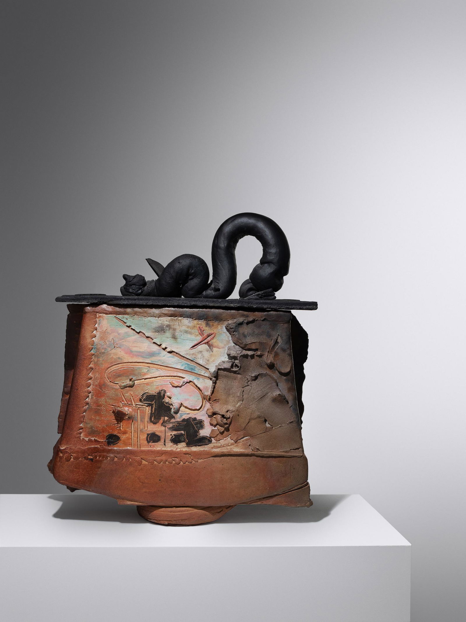 Don Reitz (American, 1929-2014) Untitled Sculpture: Don Reitz (American, 1929-2014) Untitled Sculpture glazed stoneware signed 'Reitz' H 32 1/4 x W 28 1/2 x D 9 inches