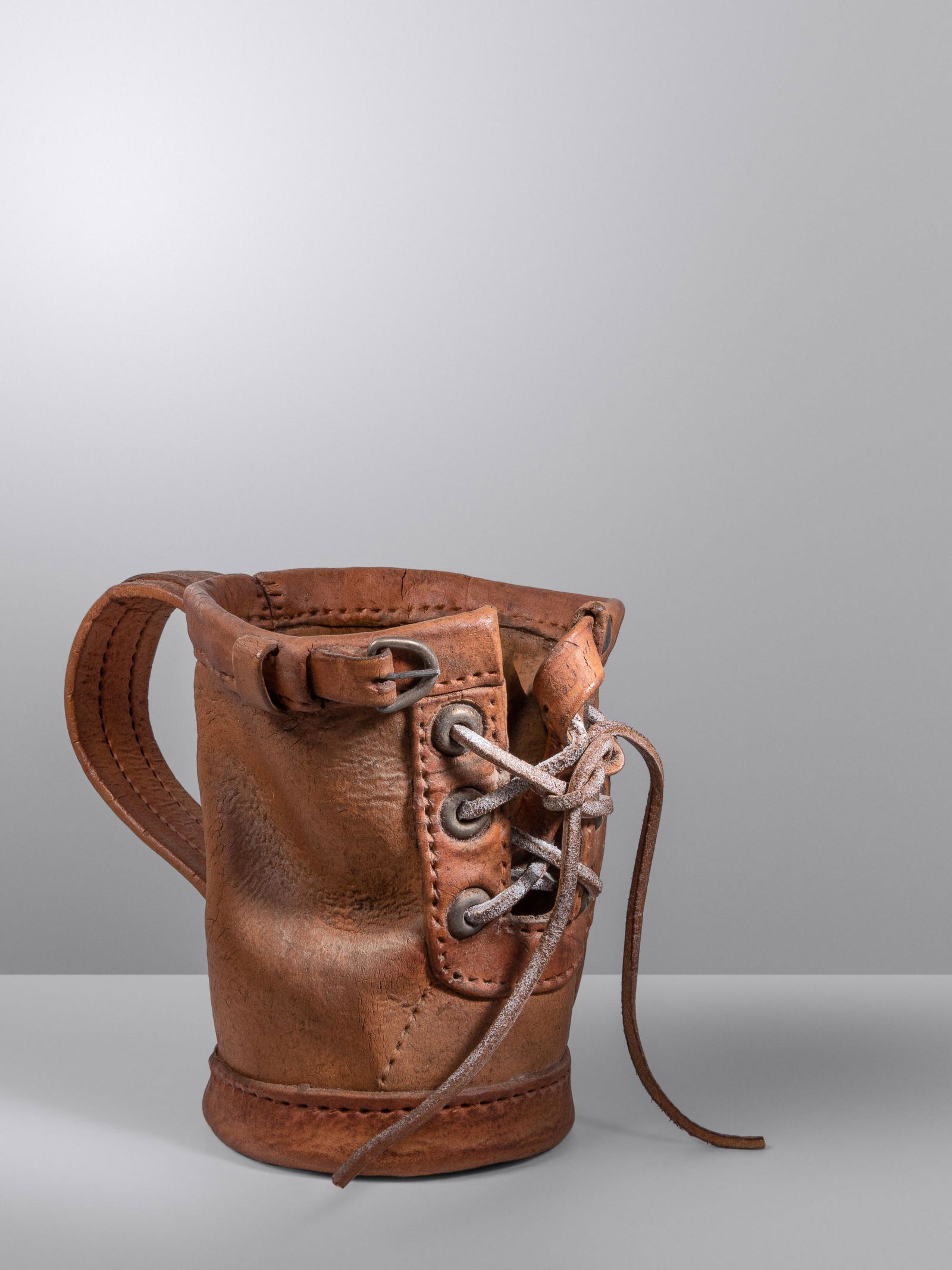 Marilyn Levine (Canadian, 1935-2005) Untitled, 1978: Marilyn Levine (Canadian, 1935-2005) Untitled, 1978 ceramic and shoelace signed 'Levine 78' H 5 x W 4 1/4 x D 7 inches