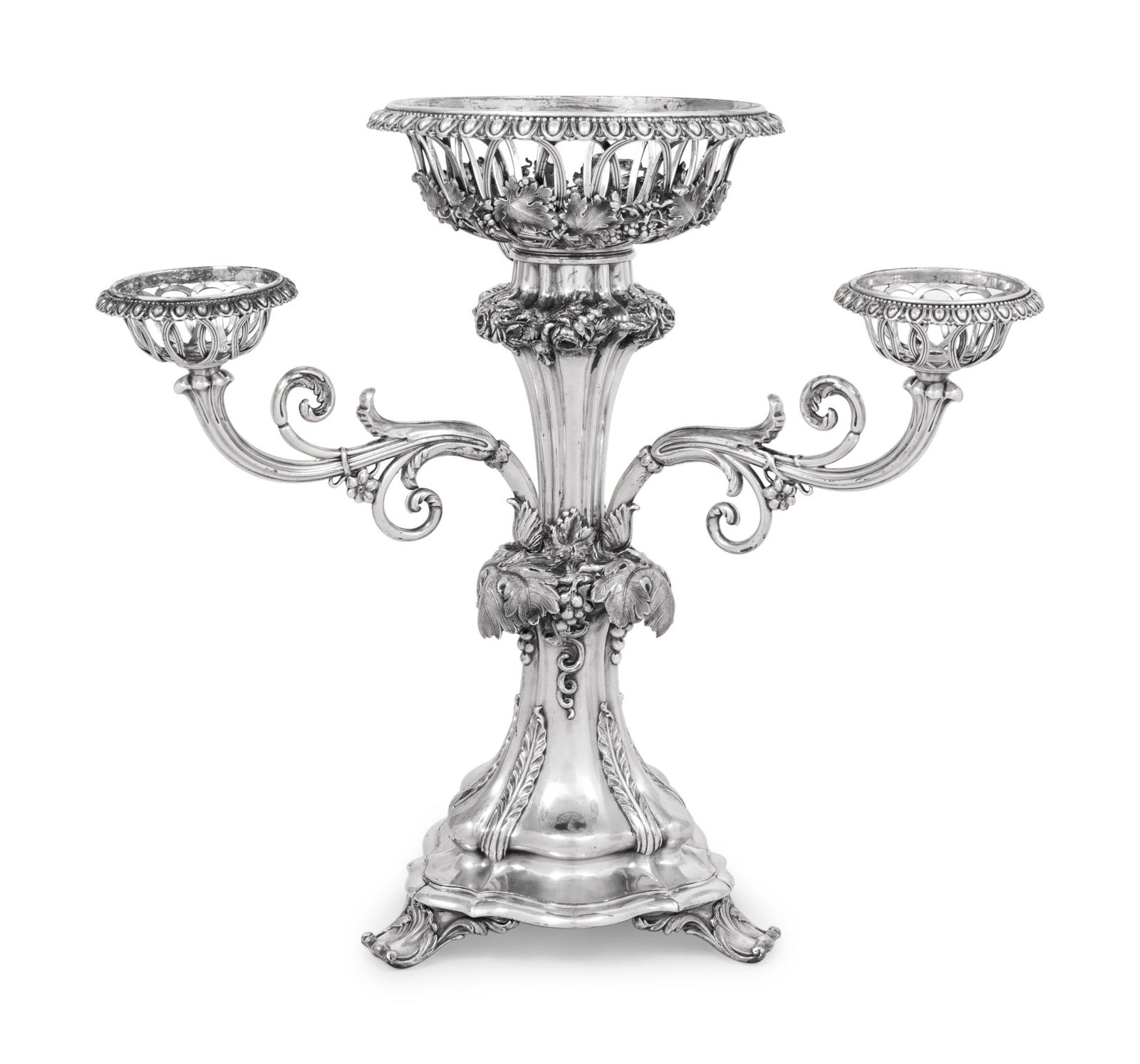 An English Silver-Plate Ã‰pergne: An English Silver-Plate Ã‰pergne Circa 1830 Height 17 inches. Sold to Benefit the Acquisition Fund of the Indianapolis Museum of Art at Newfields