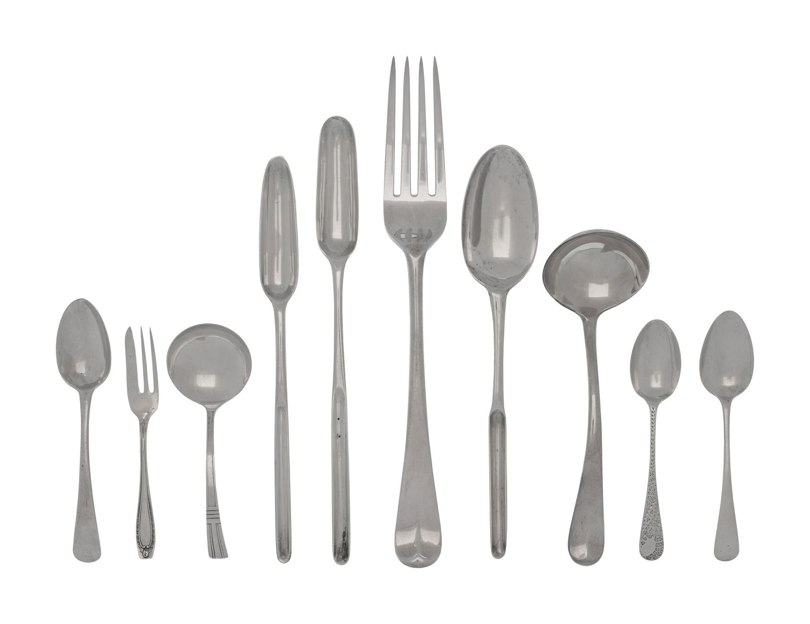 A Collection of English Silver Flatware (1 of 3)