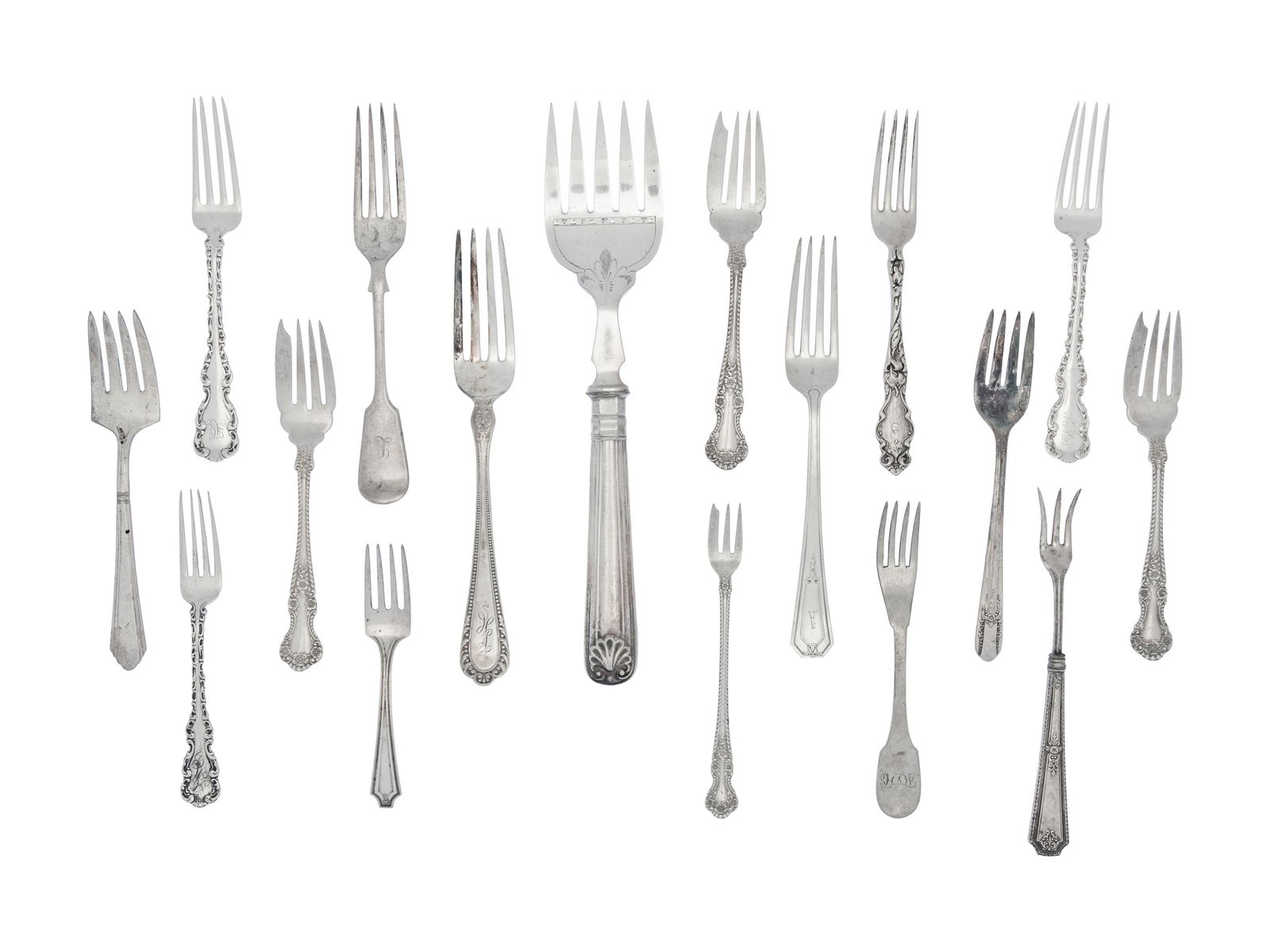 A Collection of American Silver Forks (1 of 3)