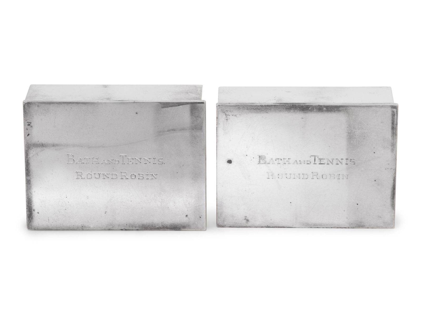 A Pair of American Silver Cigarette Boxes (1 of 5)