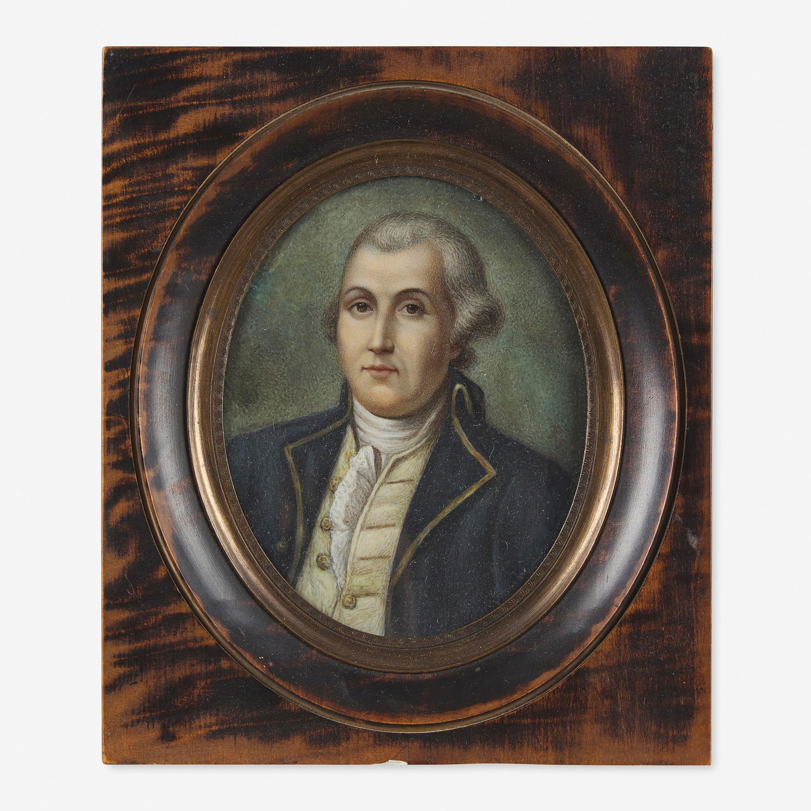 After James Peale, Sr. (1749-1831) Portrait: After James Peale, Sr. (1749-1831) Portrait Miniature of the Honorable James Bridge, dated "1792" Signed and dated, "JP 1792," watercolor, in an early wooden frame. (4 in. x 5 1/4 in. (sight)) Provena