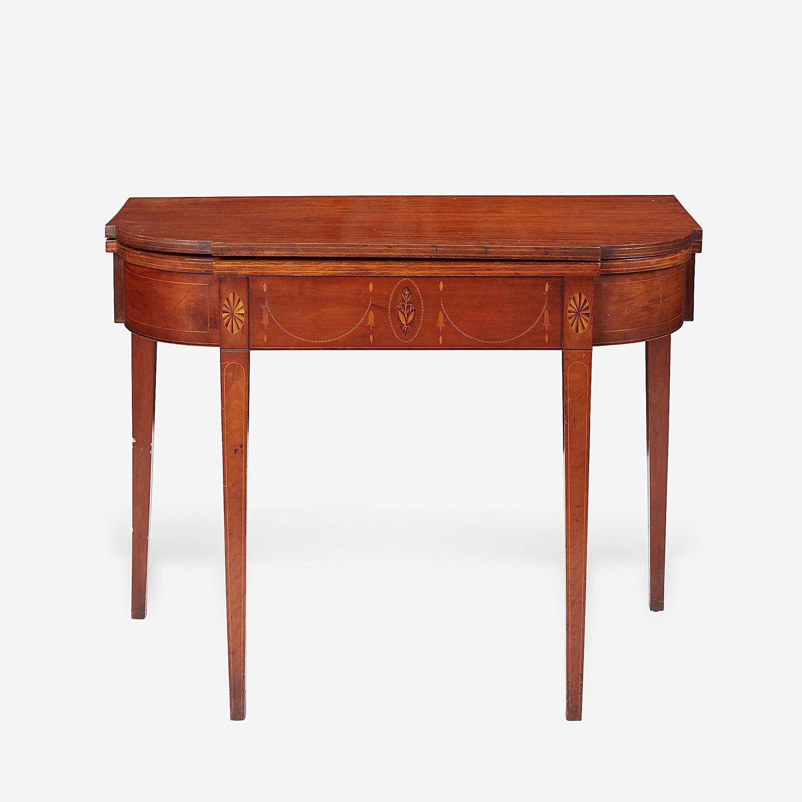 A Federal inlaid cherry card table Possibly Rhode (1 of 1)