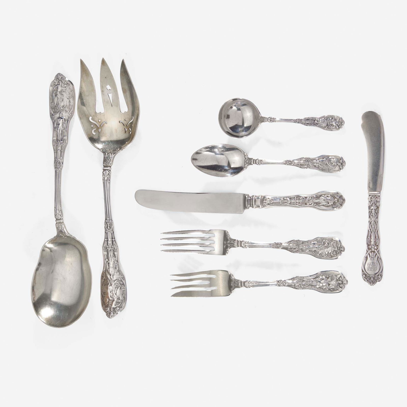 A sterling silver flatware service in the (1 of 2)
