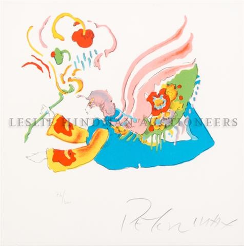 Peter Max, (American/German, 1937), Angel II: Peter Max (American/German, 1937) Angel II lithograph edition 74/300, signed (lower right) 8 x 8 inches.