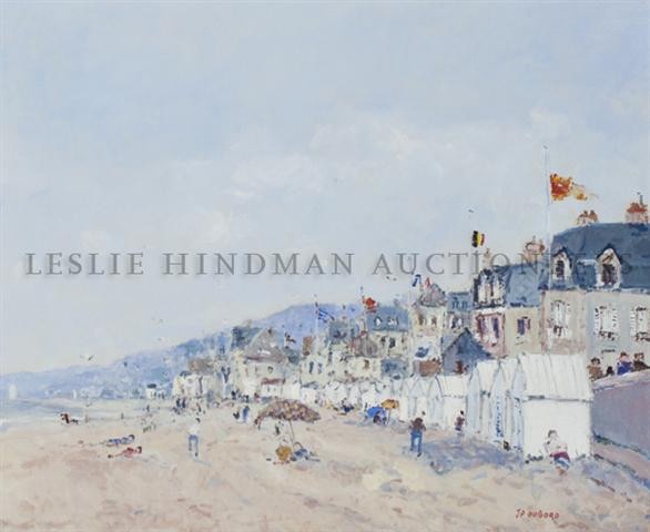 Jean Pierre Dubord, (French, 1949), La plage de villers: Jean Pierre Dubord (French, 1949) La plage de villers-sur-mer oil on canvas signed (lower right) 17 1/2 x 21 inches. Property from the Estate of William Henry Vrba, Long Grove, Illinois Wally Fin