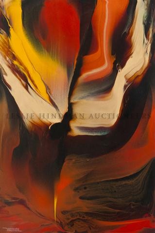 Leonardo Nierman, (Mexican, b. 1932), Eternal Fire: Leonardo Nierman (Mexican, b. 1932) Eternal Fire oil on masonite Property from the Collection of Dora DiPompeo, Chicago, Illinois