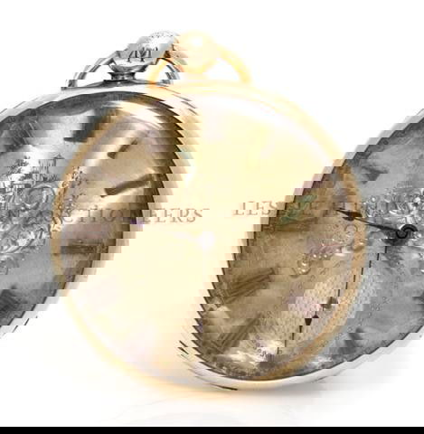 A Yellow Gold Key Wound Open Face Pocket Watch, Thomas : A Yellow Gold Key Wound Open Face Pocket Watch, Thomas Frederick Cooper, Circa 1840, 54.00 mm case diameter, engraved gold dial, applied gilt Roman numerals, blued spade hands, subdial for seconds at