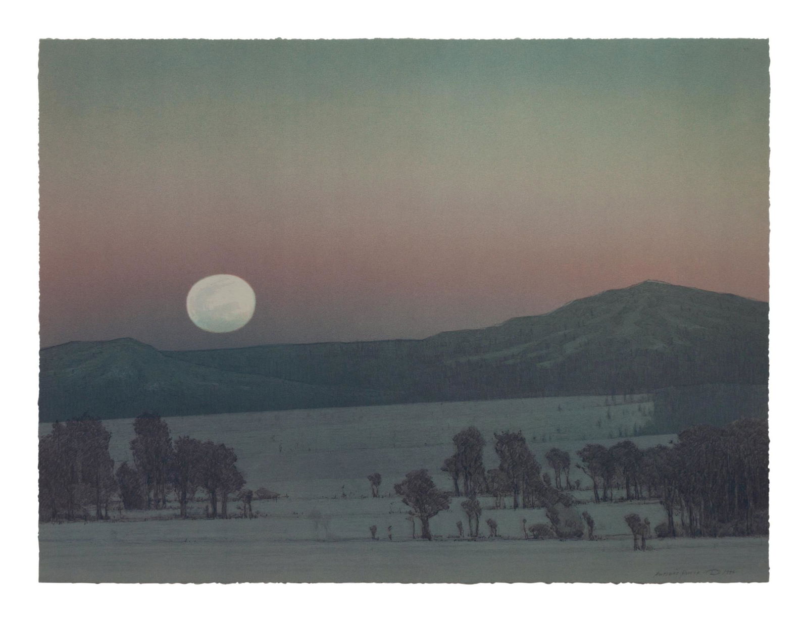 Russell Chatham (American, 1939-2019) Winter Sunrise, (1 of 3)