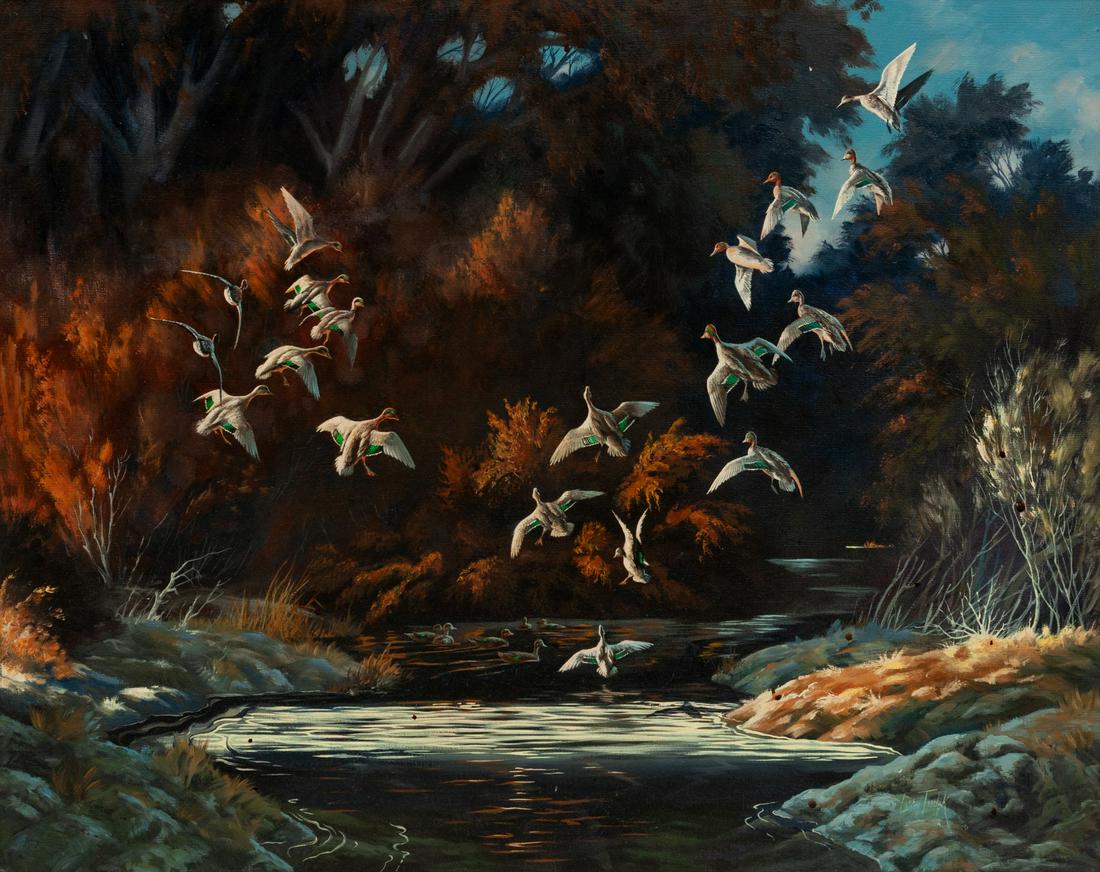 Larry Toschik (American, 1922-2012) Ducks Landing (1 of 3)