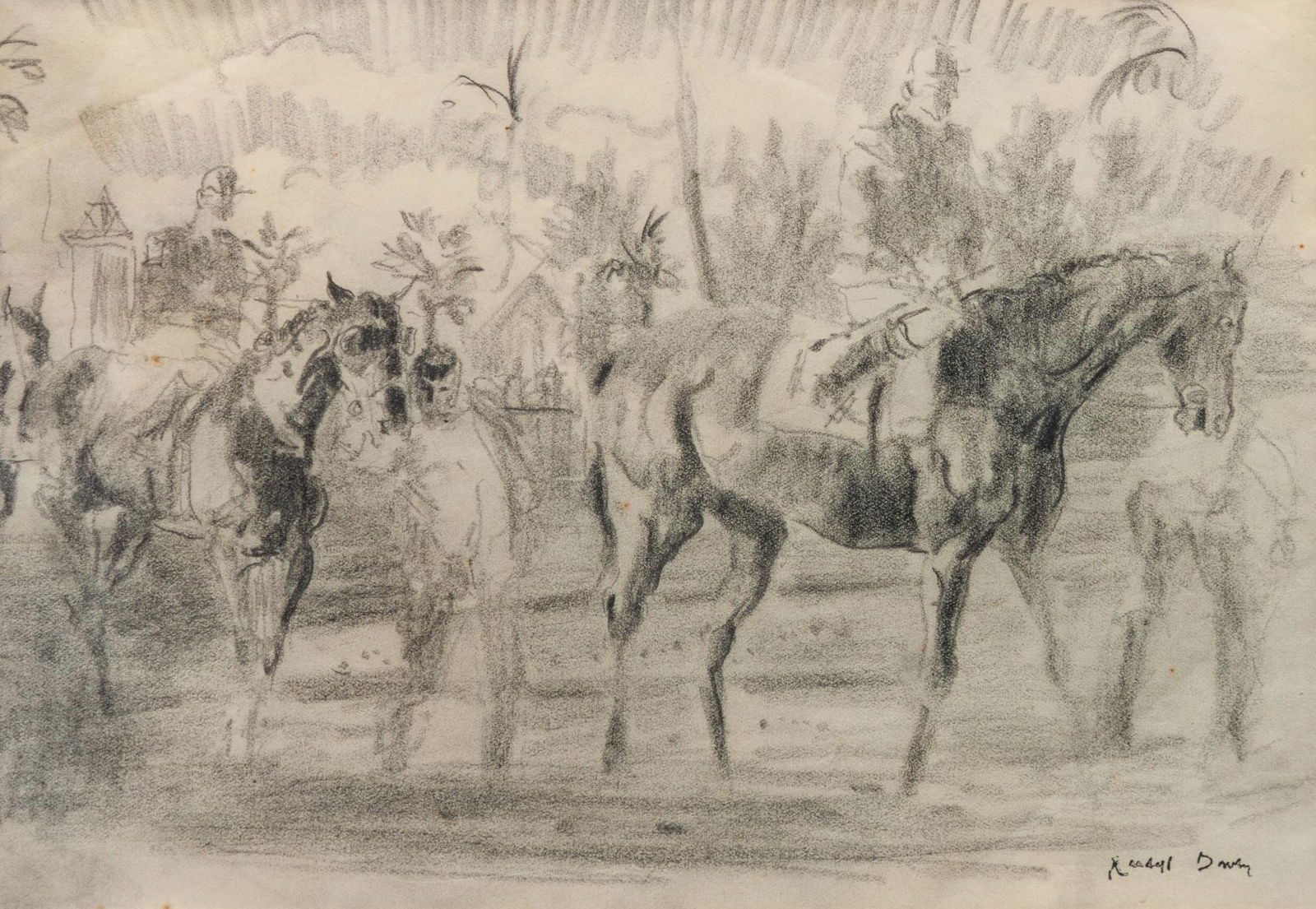 Randall Davey (American, 1887-1964) Untitled: Randall Davey (American, 1887-1964) Untitled graphite on paper signed Randall Davey (lower right) 7 x 10 inches Property from the Collection of Homer E. Noble, Denver, Colorado